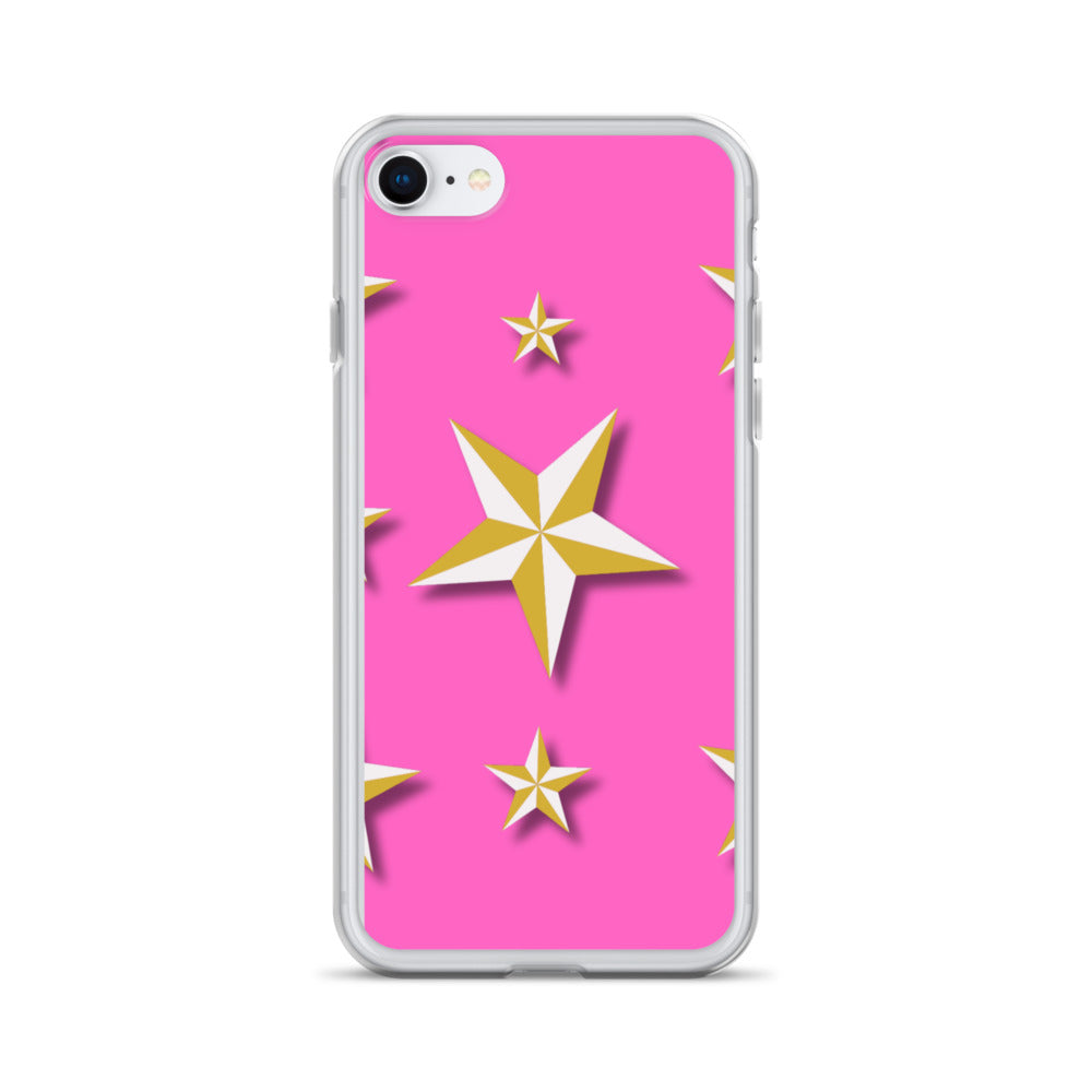 Pink Stars | Clear Case for iPhone®   - #tag1# - #tag2# - 