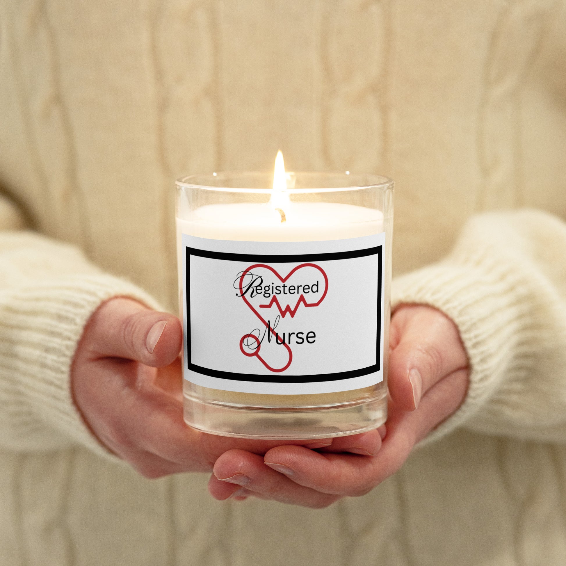 Registered Nurse | Glass Jar Soy Wax Candle   - #tag1# - #tag2# - 