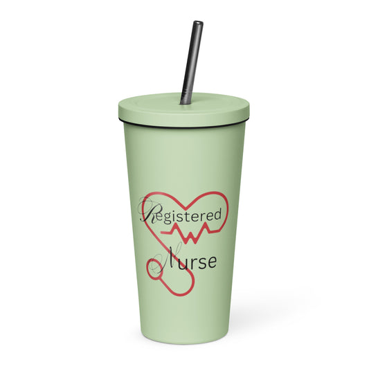 Registered Nurse | Insulated Tumbler With A Straw   - #tag1# - #tag2# - 