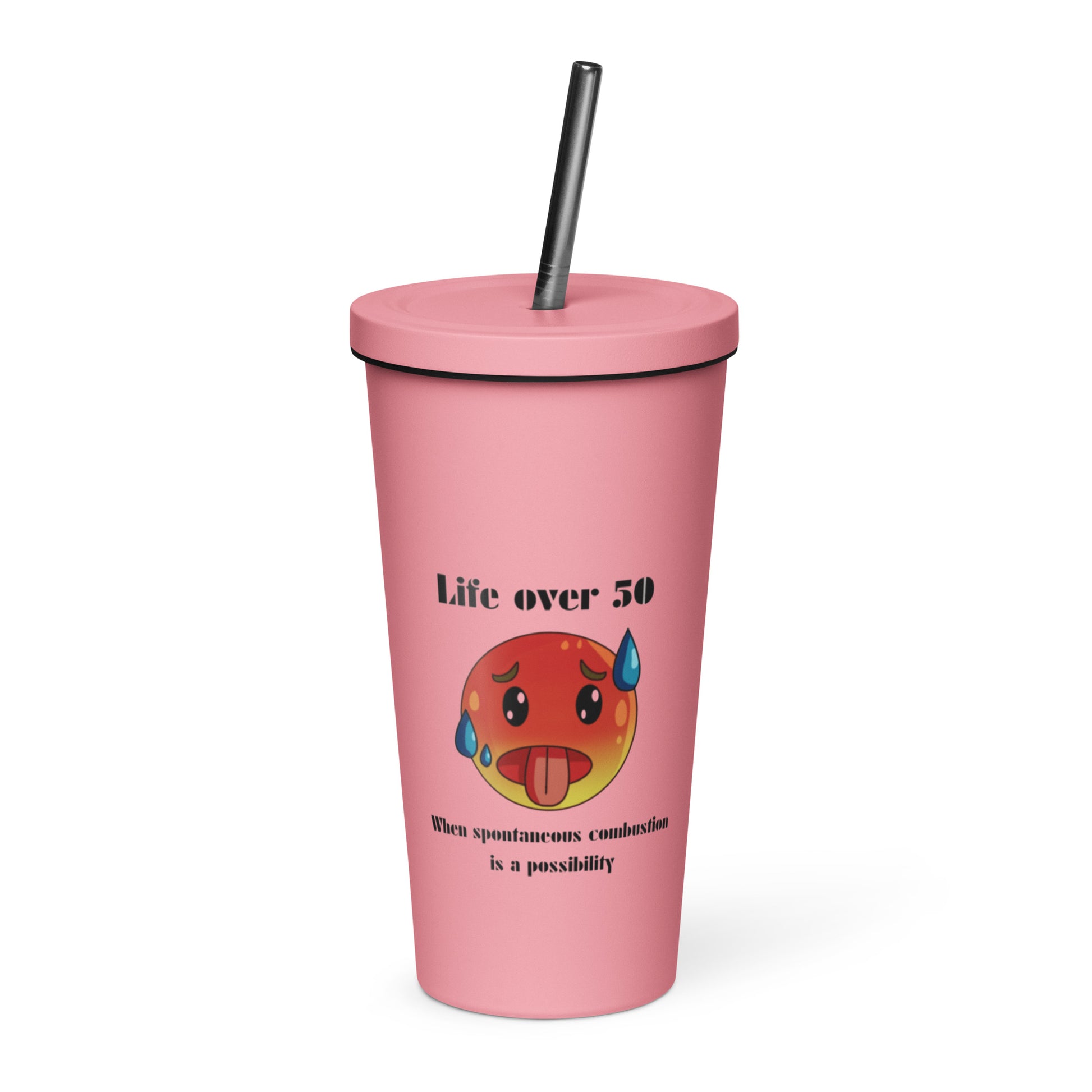 Life Over 50 | Insulated Tumbler With A Straw   - #tag1# - #tag2# - 