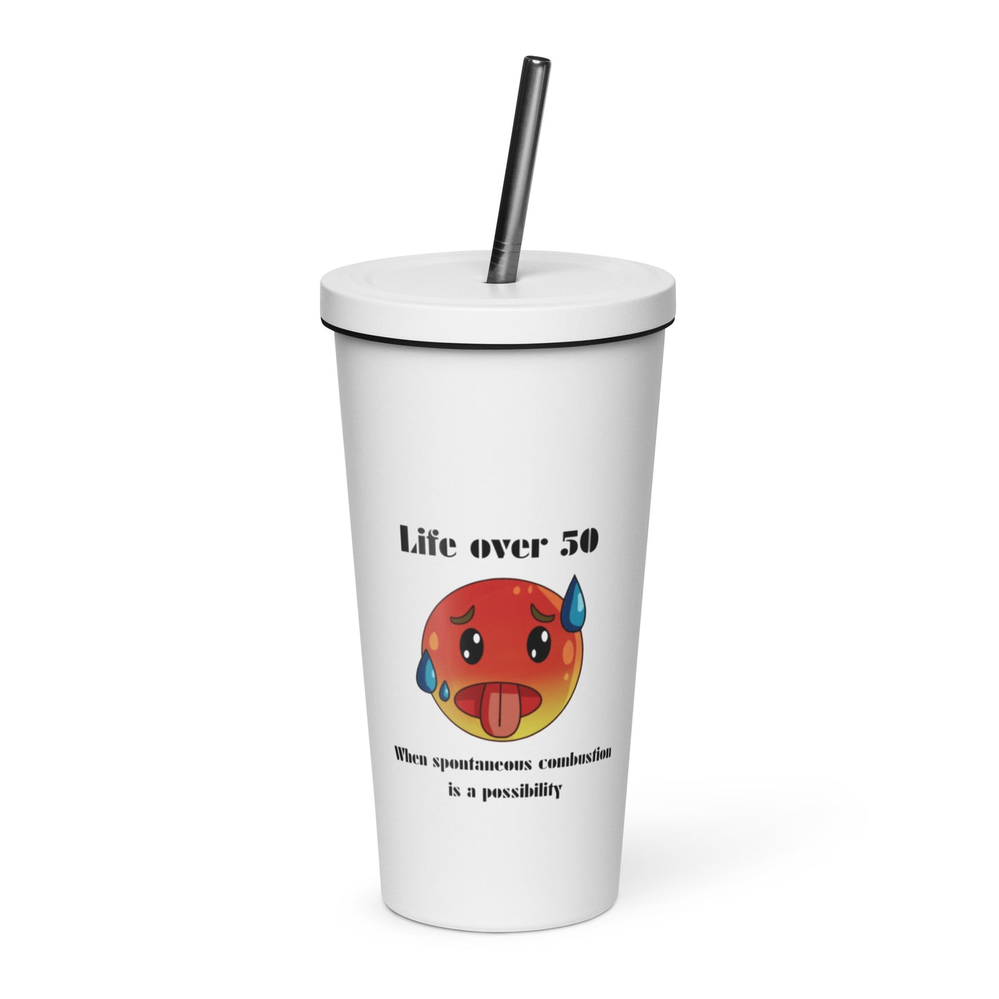 Life Over 50 | Insulated Tumbler With A Straw   - #tag1# - #tag2# - 
