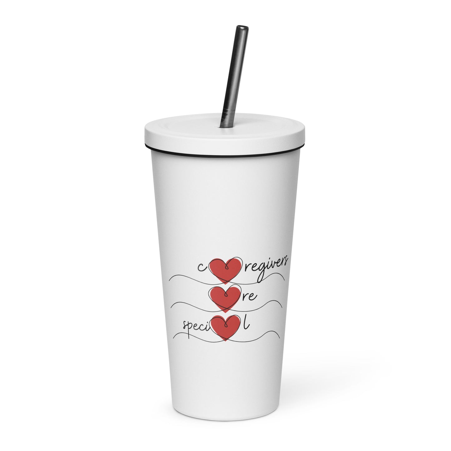 Caregivers Are Special | Insulated Tumbler With A Straw   - #tag1# - #tag2# - 