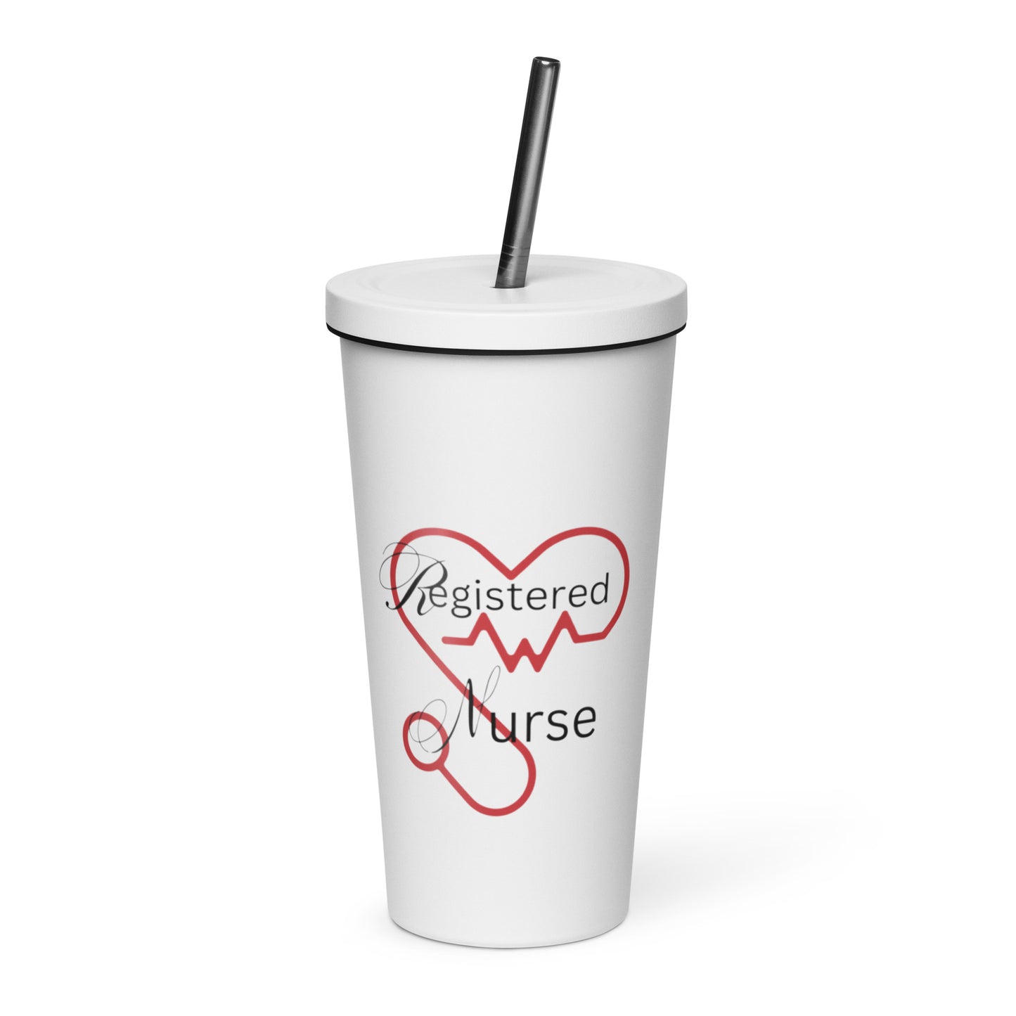 Registered Nurse | Insulated Tumbler With A Straw   - #tag1# - #tag2# - 