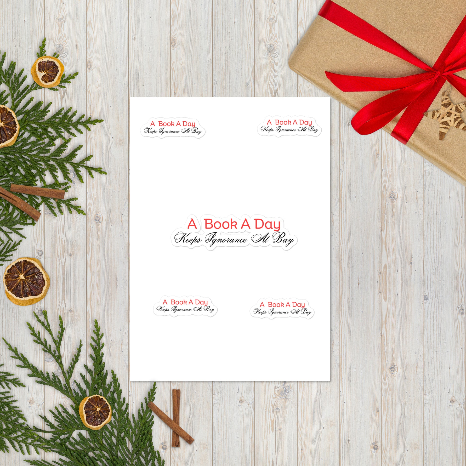 A Book A Day Keeps Ignorance At Bay | Sticker Sheet   - #tag1# - #tag2# - 