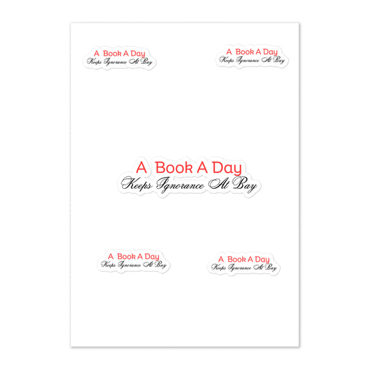 A Book A Day Keeps Ignorance At Bay | Sticker Sheet   - #tag1# - #tag2# - 