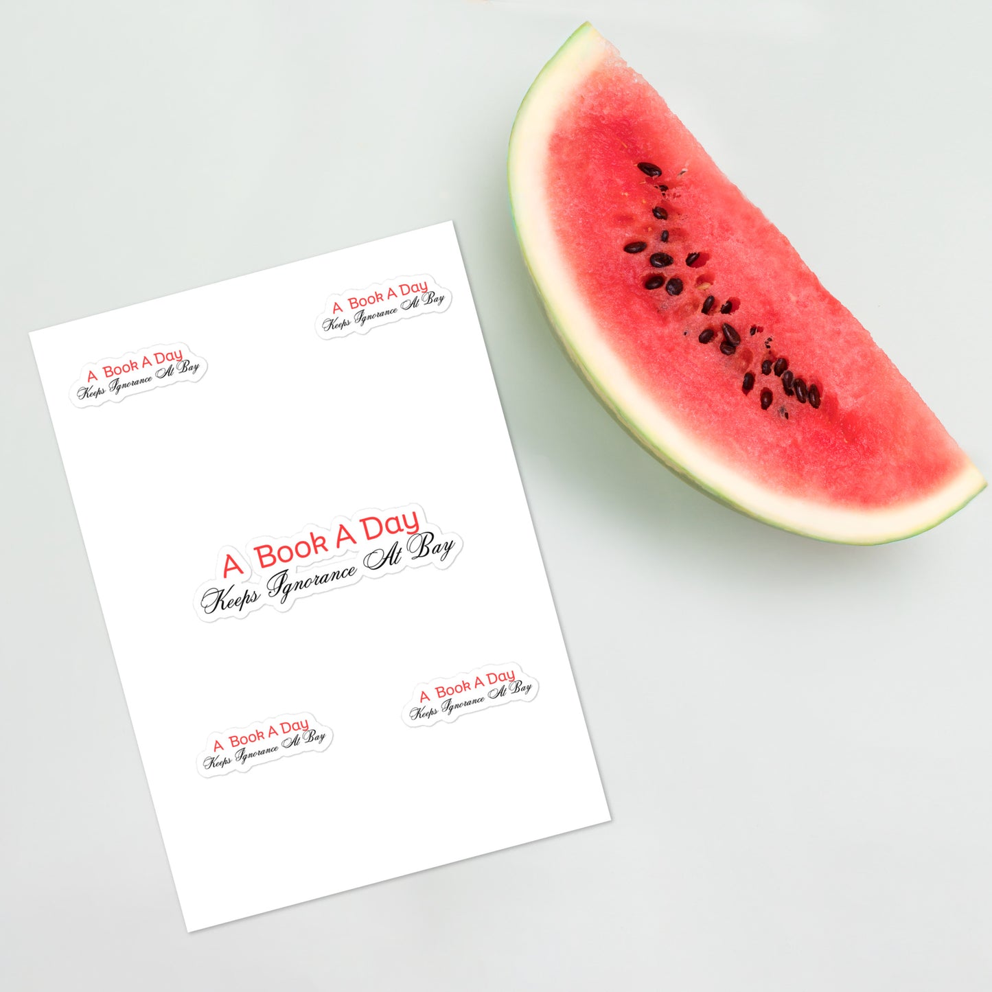 A Book A Day Keeps Ignorance At Bay | Sticker Sheet   - #tag1# - #tag2# - 