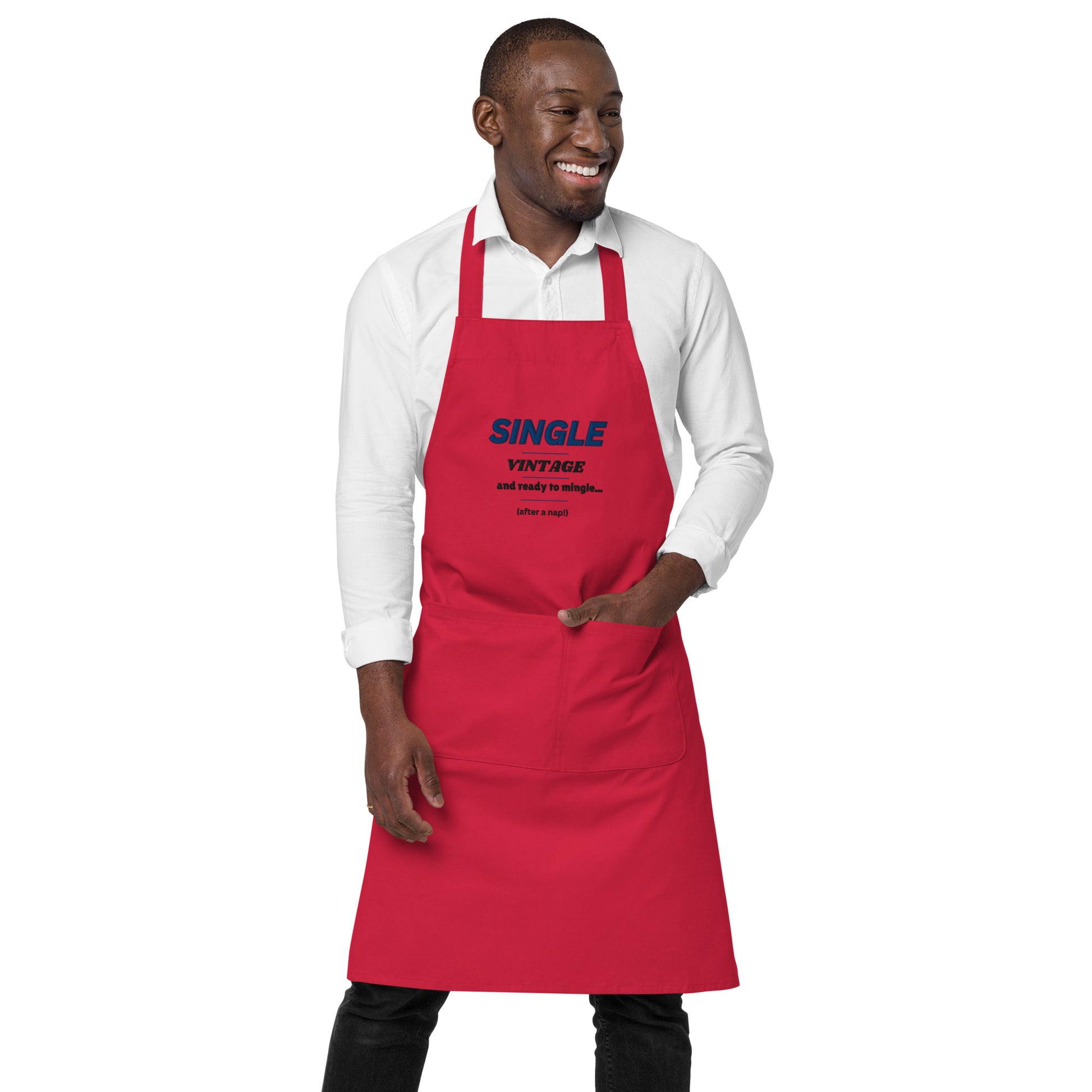Single, Vintage | Organic Cotton Apron   - #tag1# - #tag2# - 
