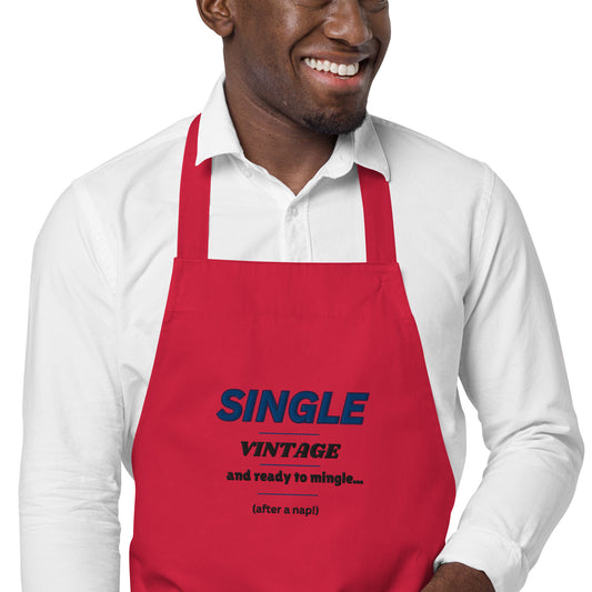 Single, Vintage | Organic Cotton Apron   - #tag1# - #tag2# - 