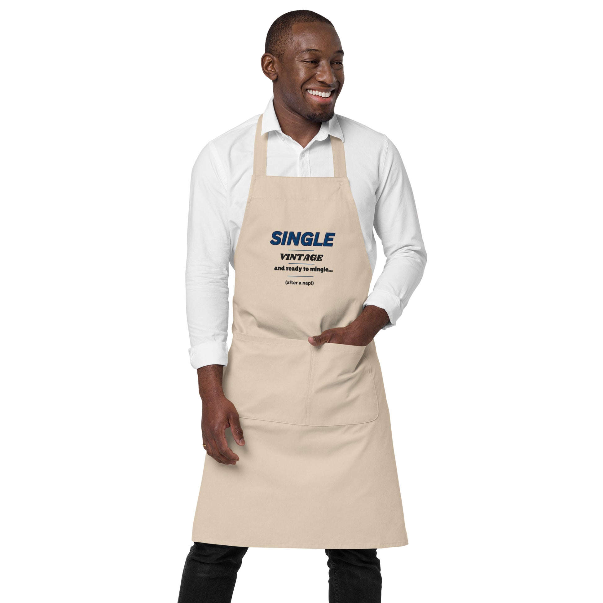 Single, Vintage | Organic Cotton Apron   - #tag1# - #tag2# - 