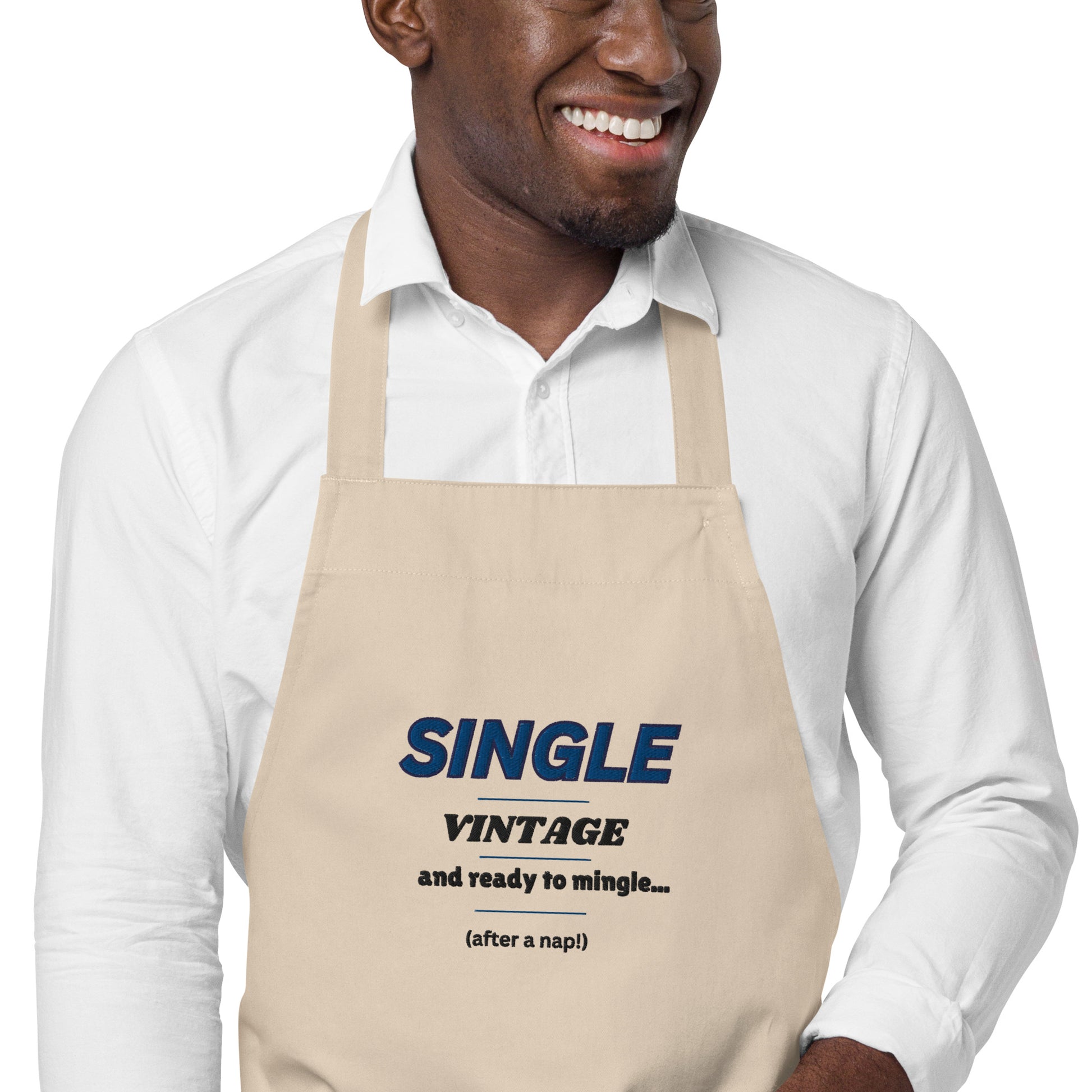 Single, Vintage | Organic Cotton Apron   - #tag1# - #tag2# - 