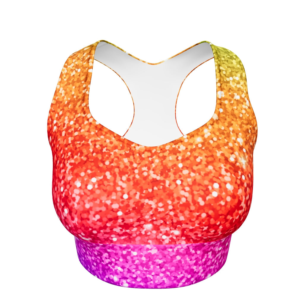 Sparkle Recycled Longline Sports Bra