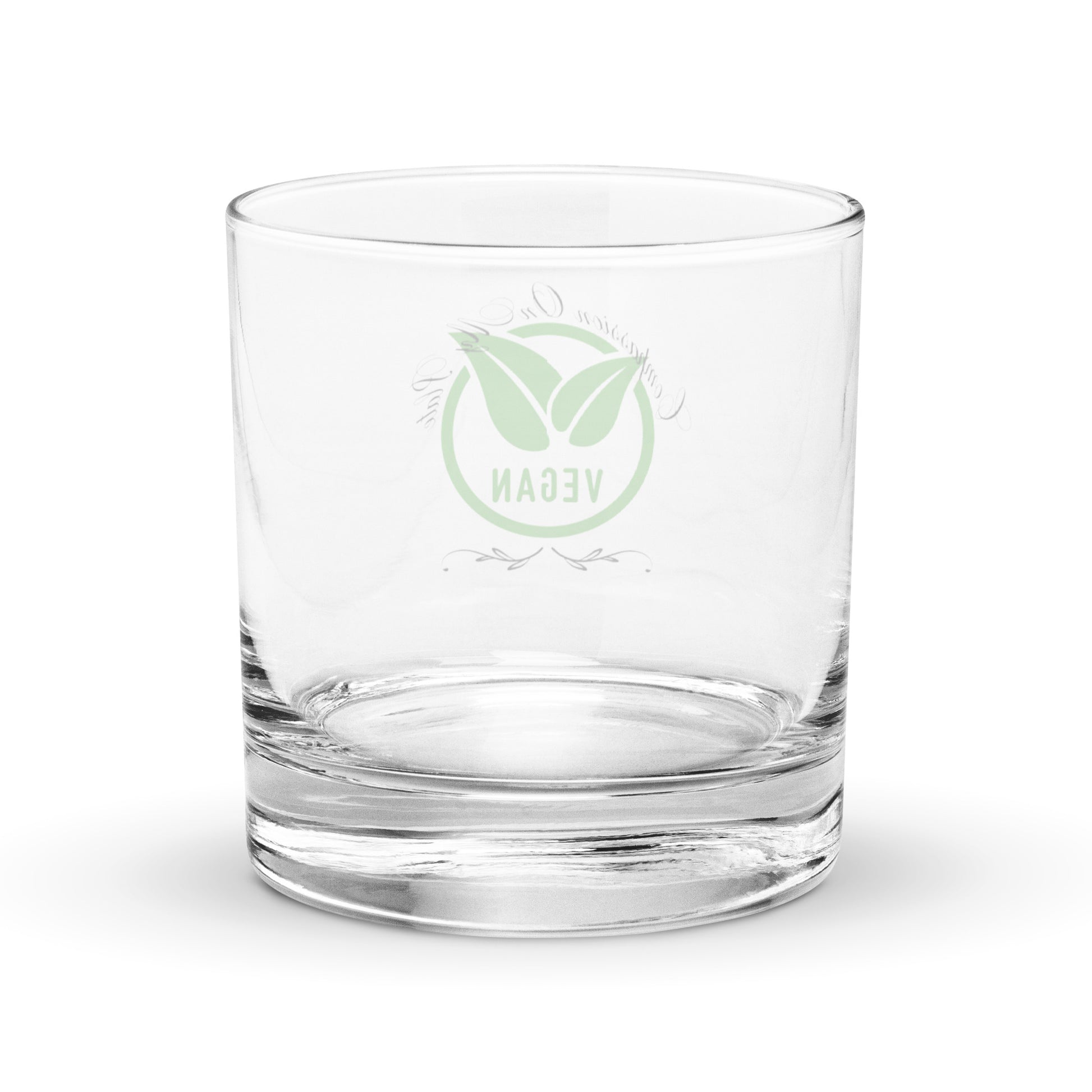Compassion On My Plate Vegan | Rocks Glass   - #tag1# - #tag2# - 