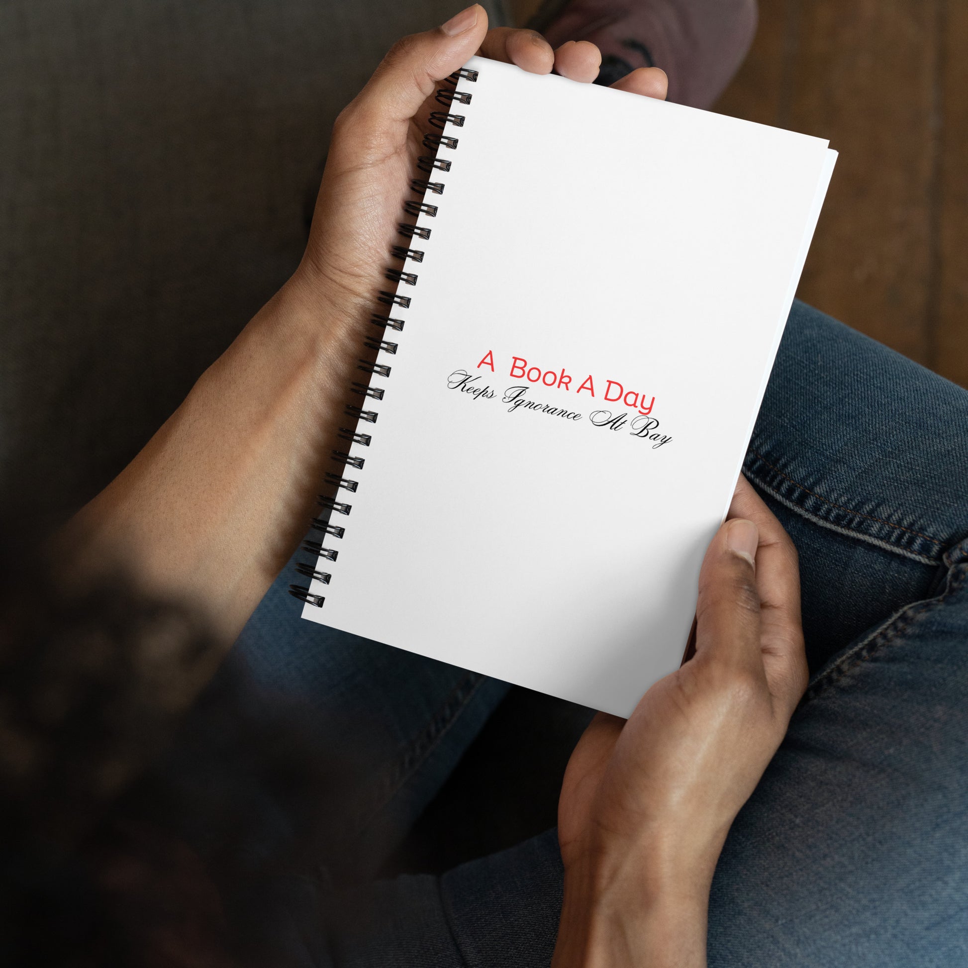A Book A Day Keeps Ignorance At Bay | Spiral Notebook   - #tag1# - #tag2# - 