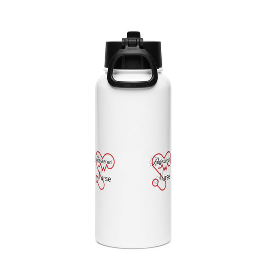 Registered Nurse | Stainless Steel Water Bottle With A Straw Lid   - #tag1# - #tag2# - 