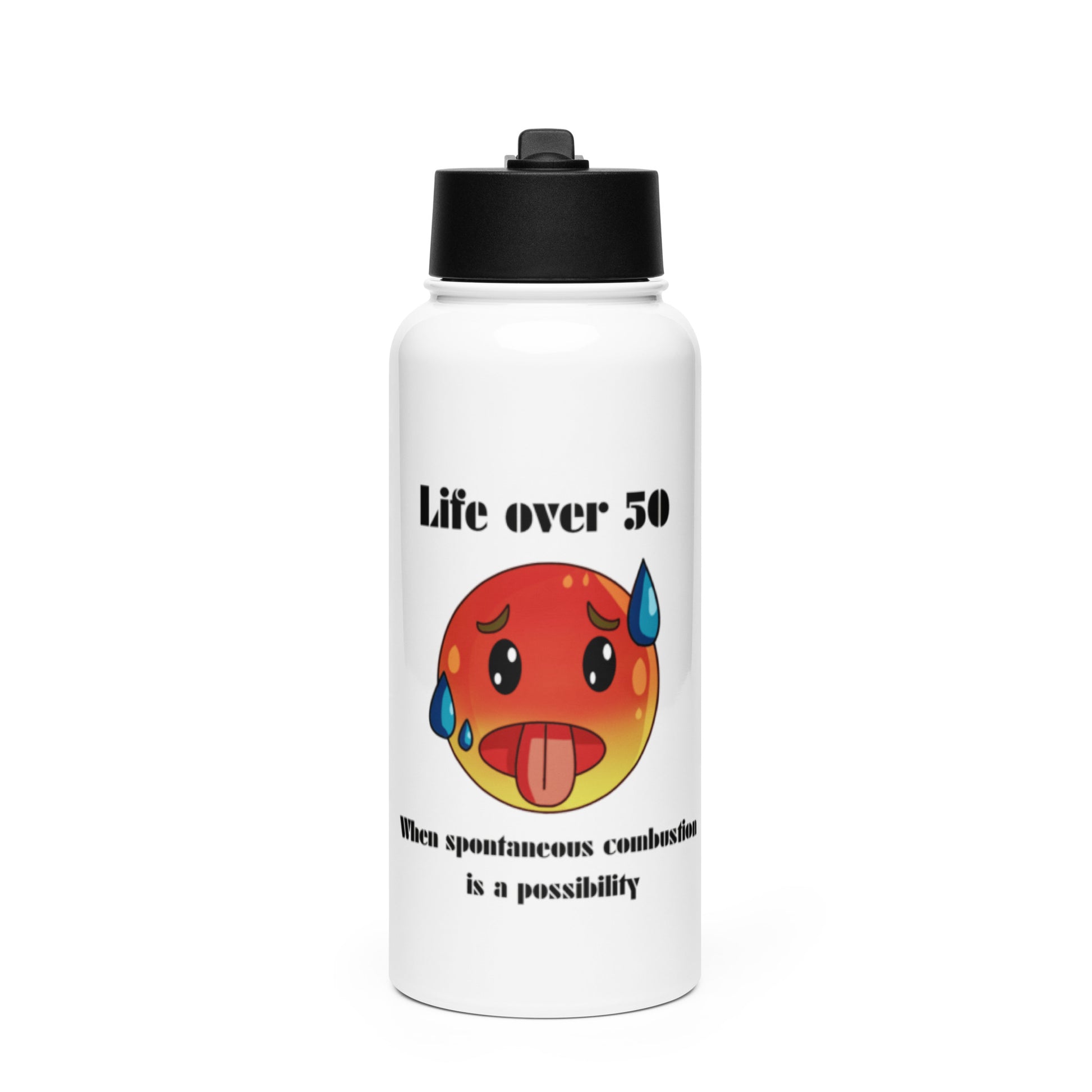 Life Over 50 | Stainless Steel Water Bottle With A Straw Lid   - #tag1# - #tag2# - 