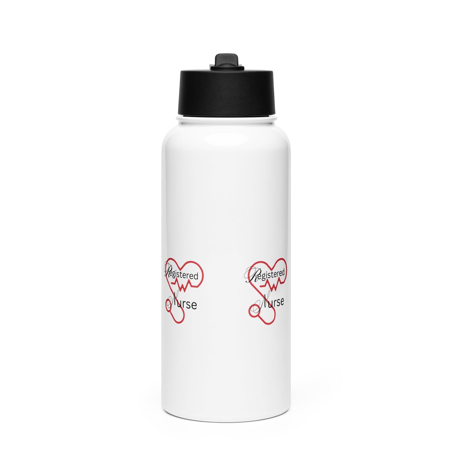 Registered Nurse | Stainless Steel Water Bottle With A Straw Lid   - #tag1# - #tag2# - 