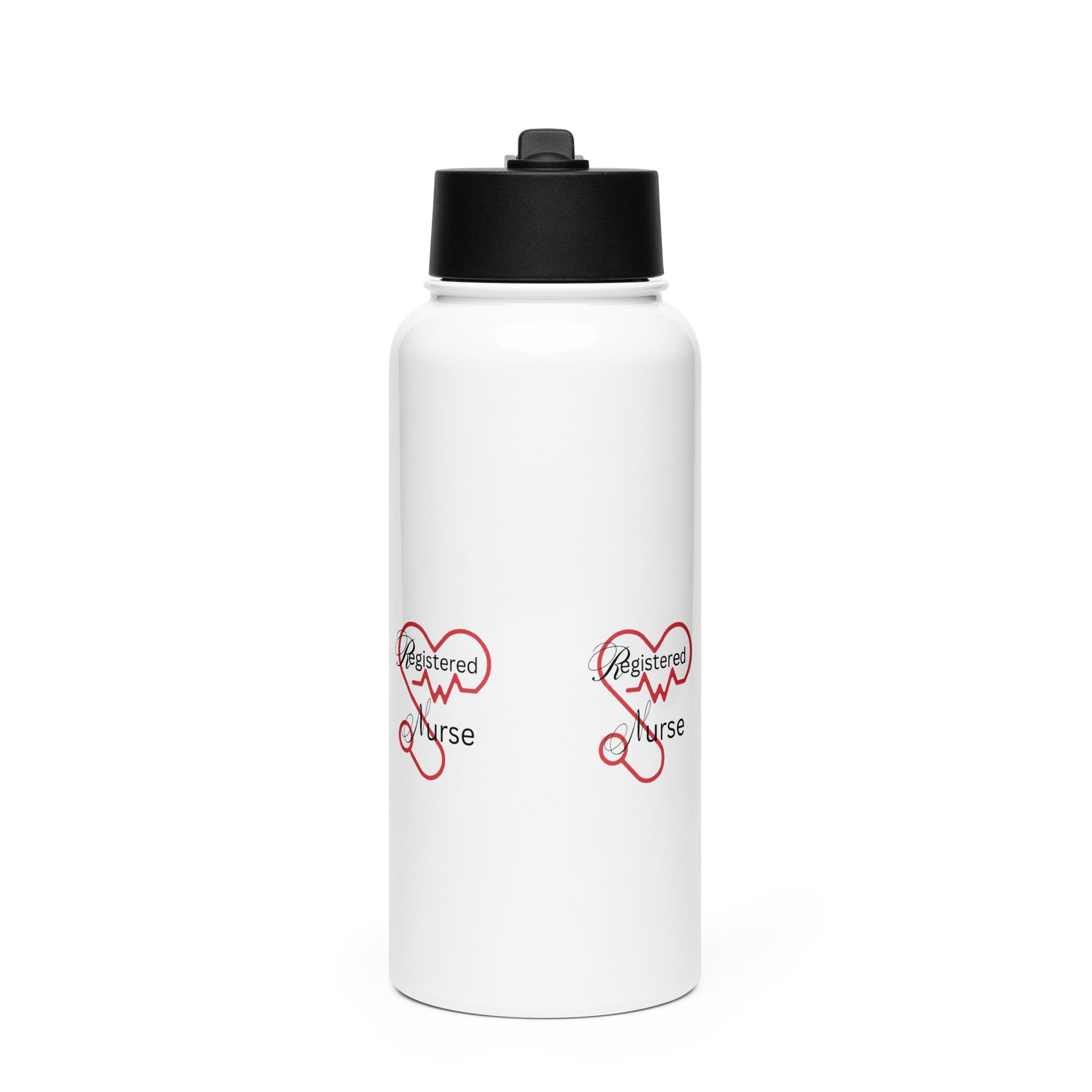 Registered Nurse | Stainless Steel Water Bottle With A Straw Lid   - #tag1# - #tag2# - 