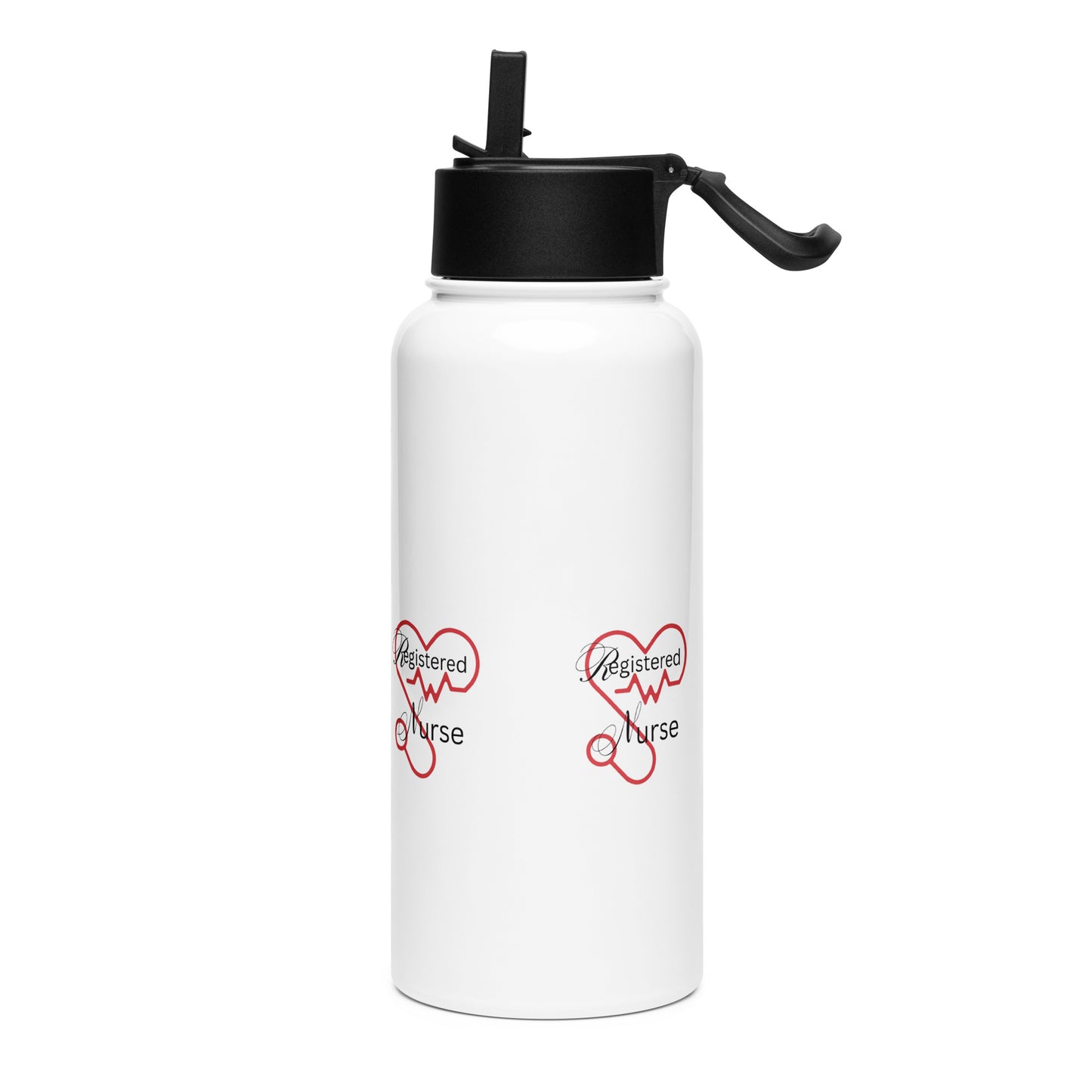 Registered Nurse | Stainless Steel Water Bottle With A Straw Lid   - #tag1# - #tag2# - 