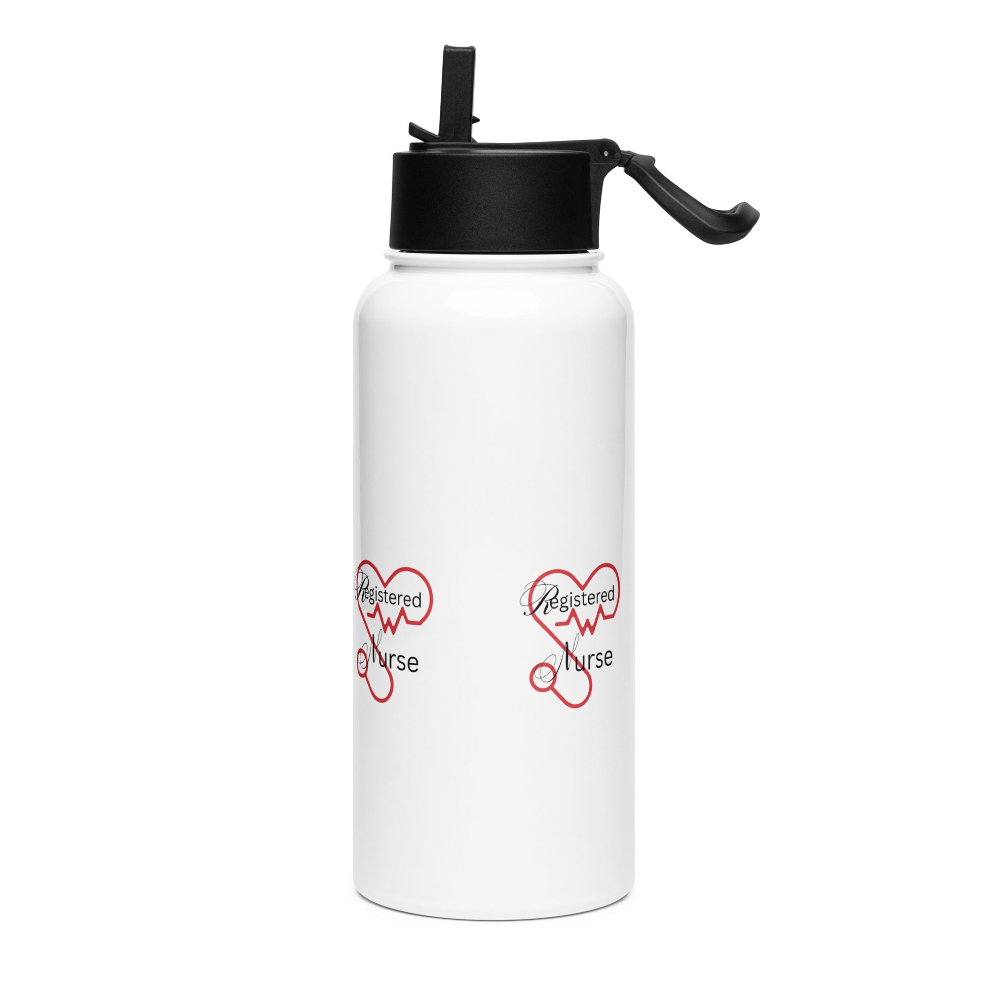 Registered Nurse | Stainless Steel Water Bottle With A Straw Lid   - #tag1# - #tag2# - 