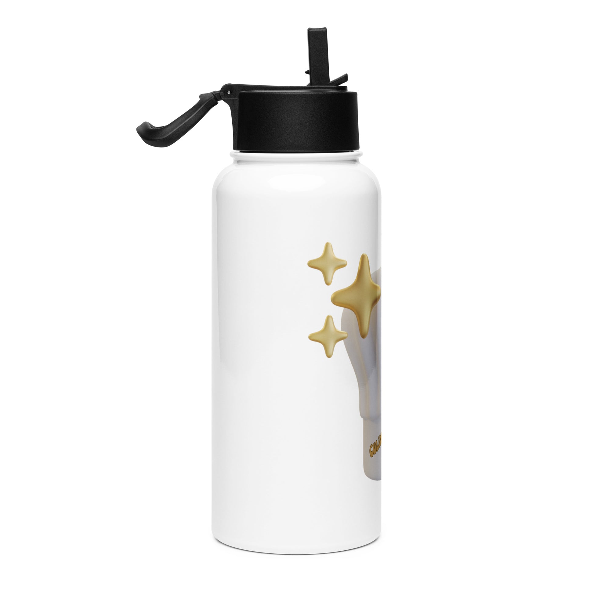 Culinary Creative Genius | Stainless Steel Water Bottle With A Straw Lid   - #tag1# - #tag2# - 