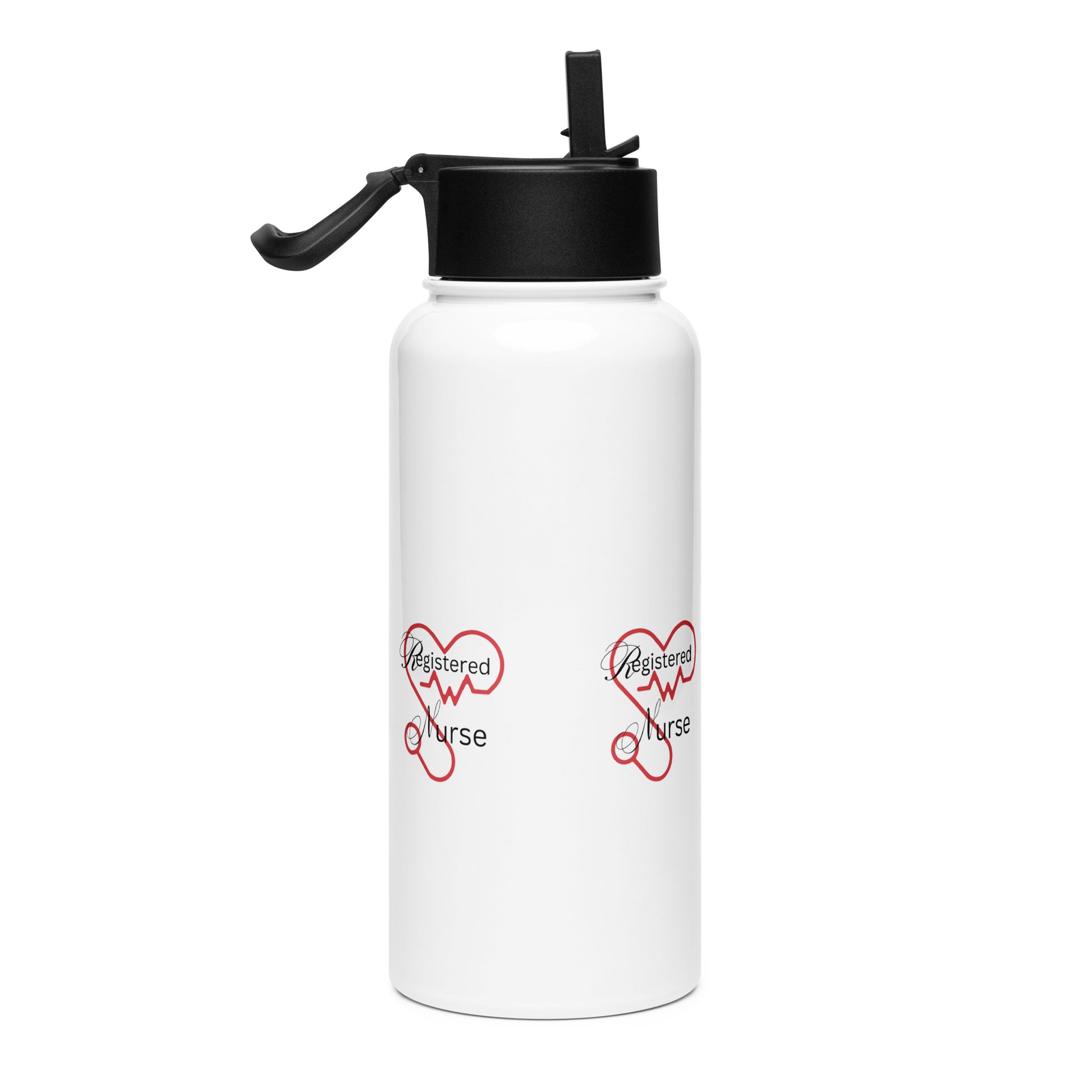 Registered Nurse | Stainless Steel Water Bottle With A Straw Lid   - #tag1# - #tag2# - 