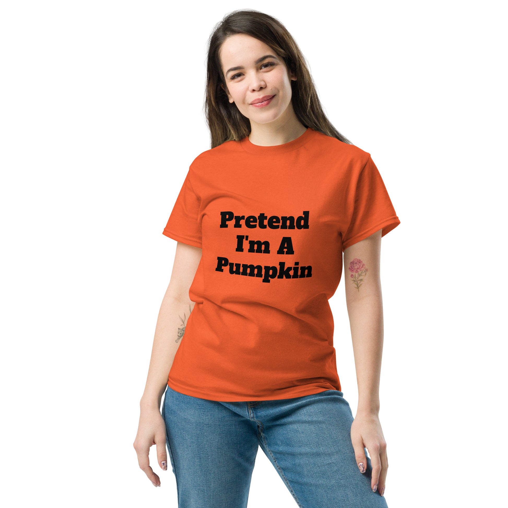 Pretend I'm A Pumpkin | Unisex Classic T-Shirt   - #tag1# - #tag2# - 
