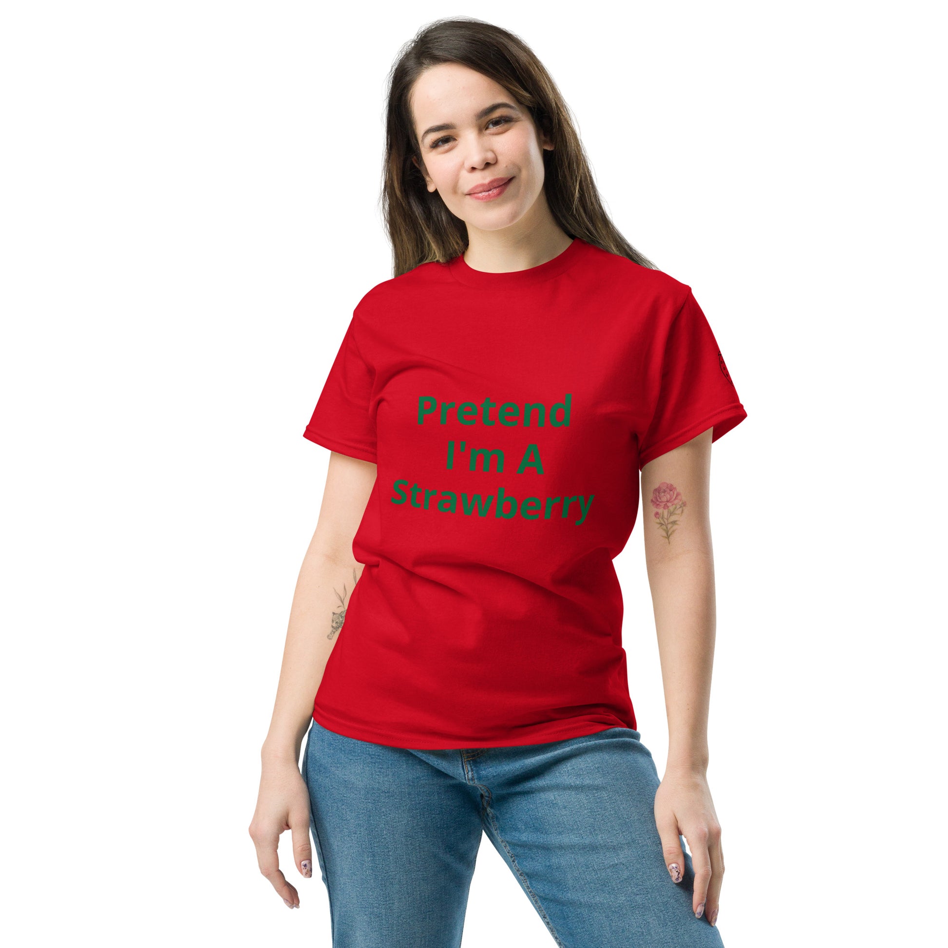 Pretend I'm A Strawberry | Short Sleeve | Unisex Classic T-Shirt   - #tag1# - #tag2# - 
