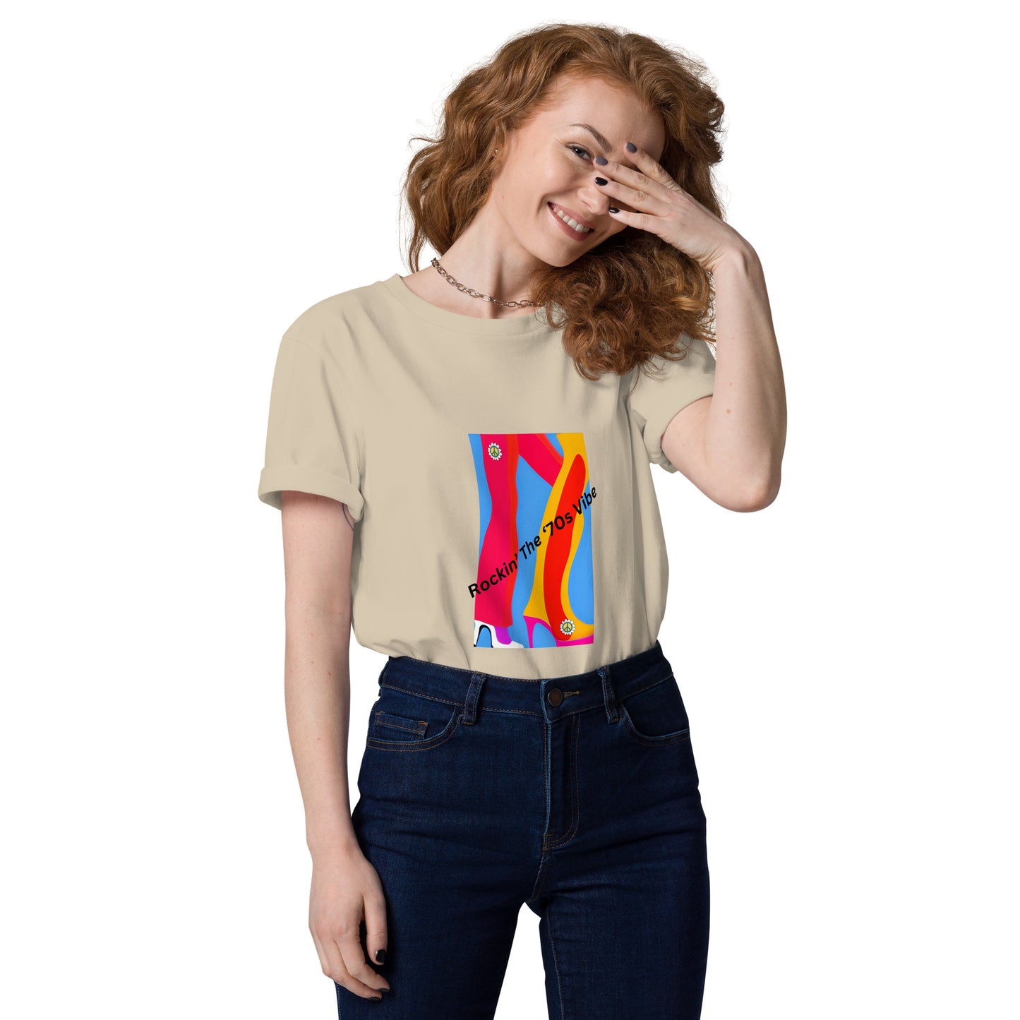 Rockin' The '70's Vibe | Short Sleeve | Unisex Organic Cotton T-Shirt   - #tag1# - #tag2# - 