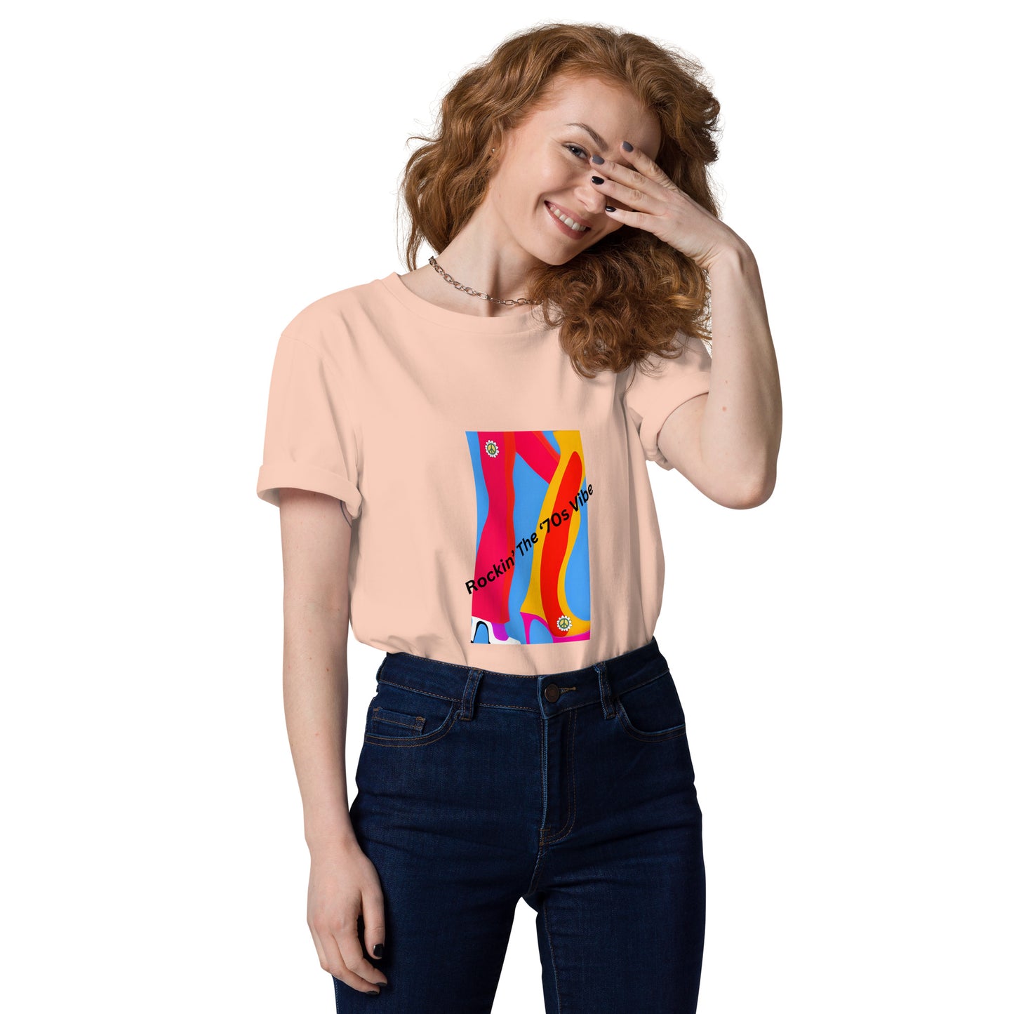 Rockin' The '70's Vibe | Short Sleeve | Unisex Organic Cotton T-Shirt   - #tag1# - #tag2# - 
