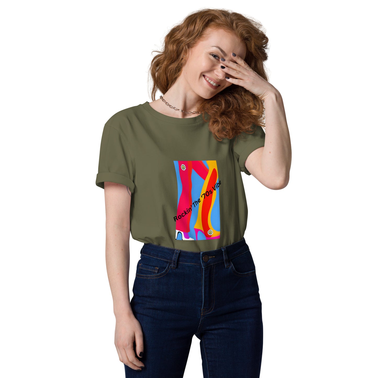 Rockin' The '70's Vibe | Short Sleeve | Unisex Organic Cotton T-Shirt   - #tag1# - #tag2# - 