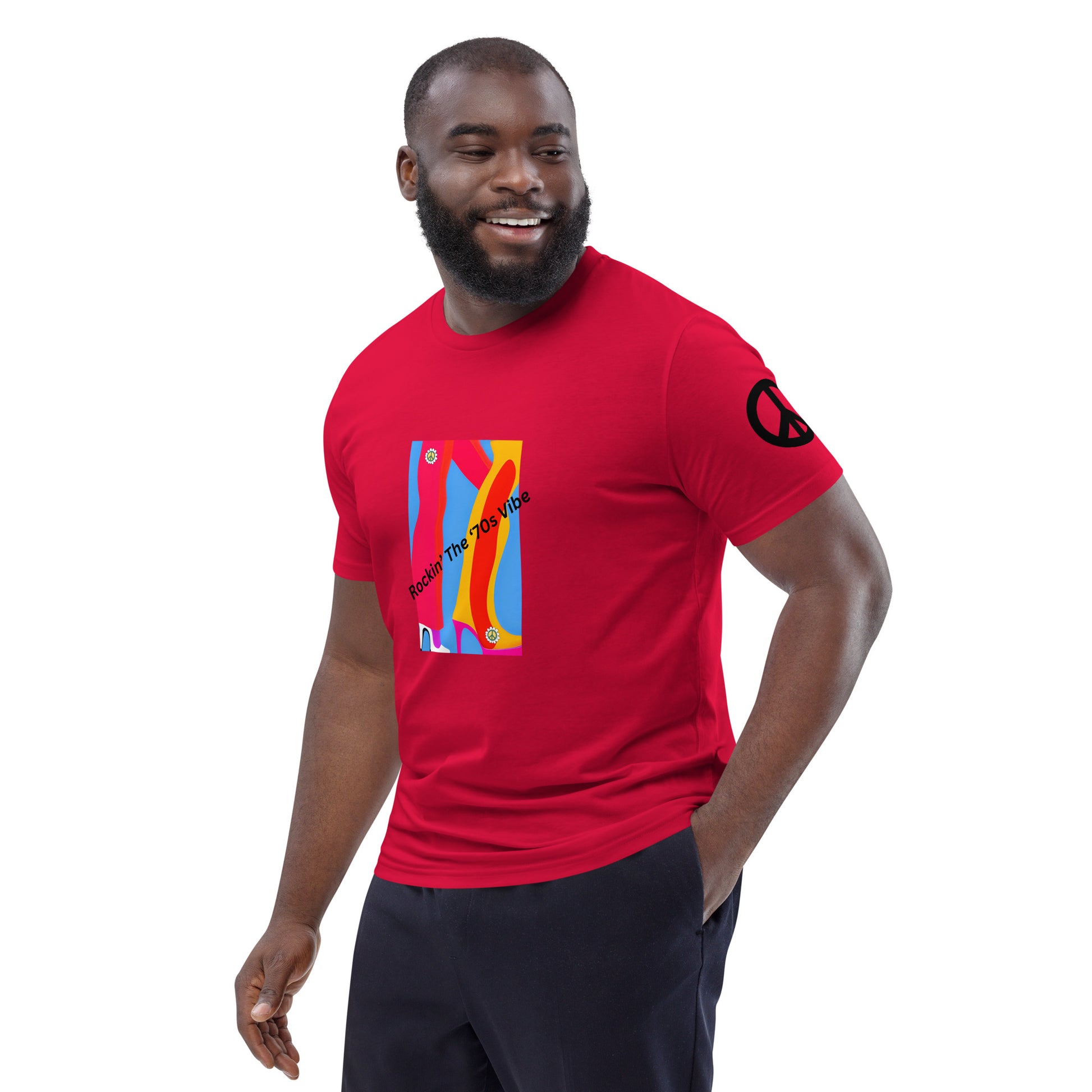 Rockin' The '70's Vibe | Short Sleeve | Unisex Organic Cotton T-Shirt   - #tag1# - #tag2# - 