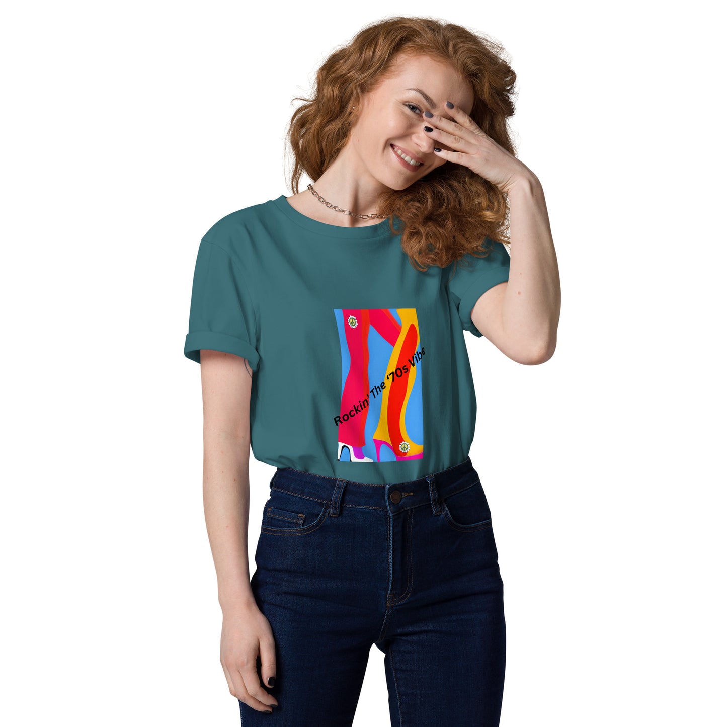 Rockin' The '70's Vibe | Short Sleeve | Unisex Organic Cotton T-Shirt   - #tag1# - #tag2# - 
