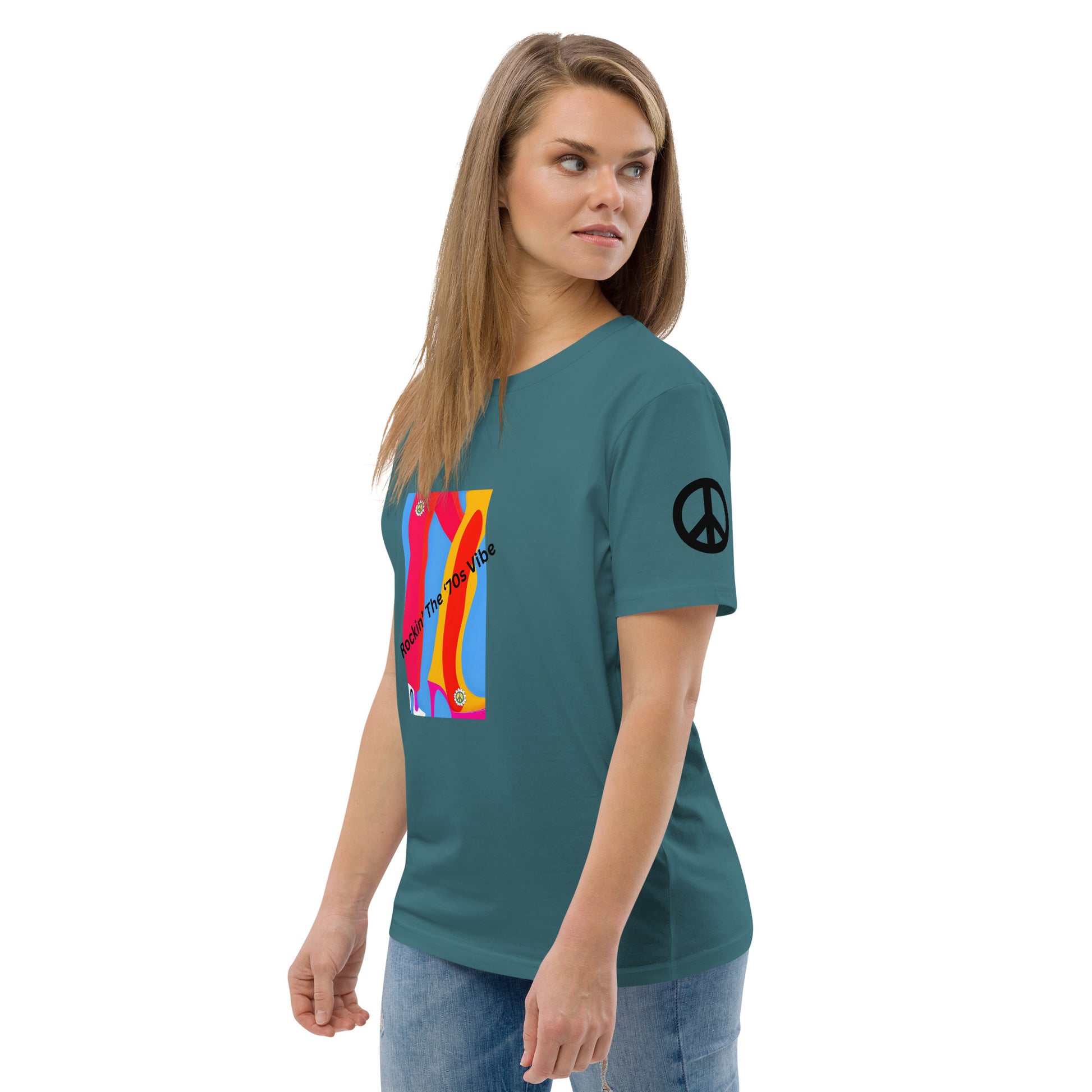 Rockin' The '70's Vibe | Short Sleeve | Unisex Organic Cotton T-Shirt   - #tag1# - #tag2# - 
