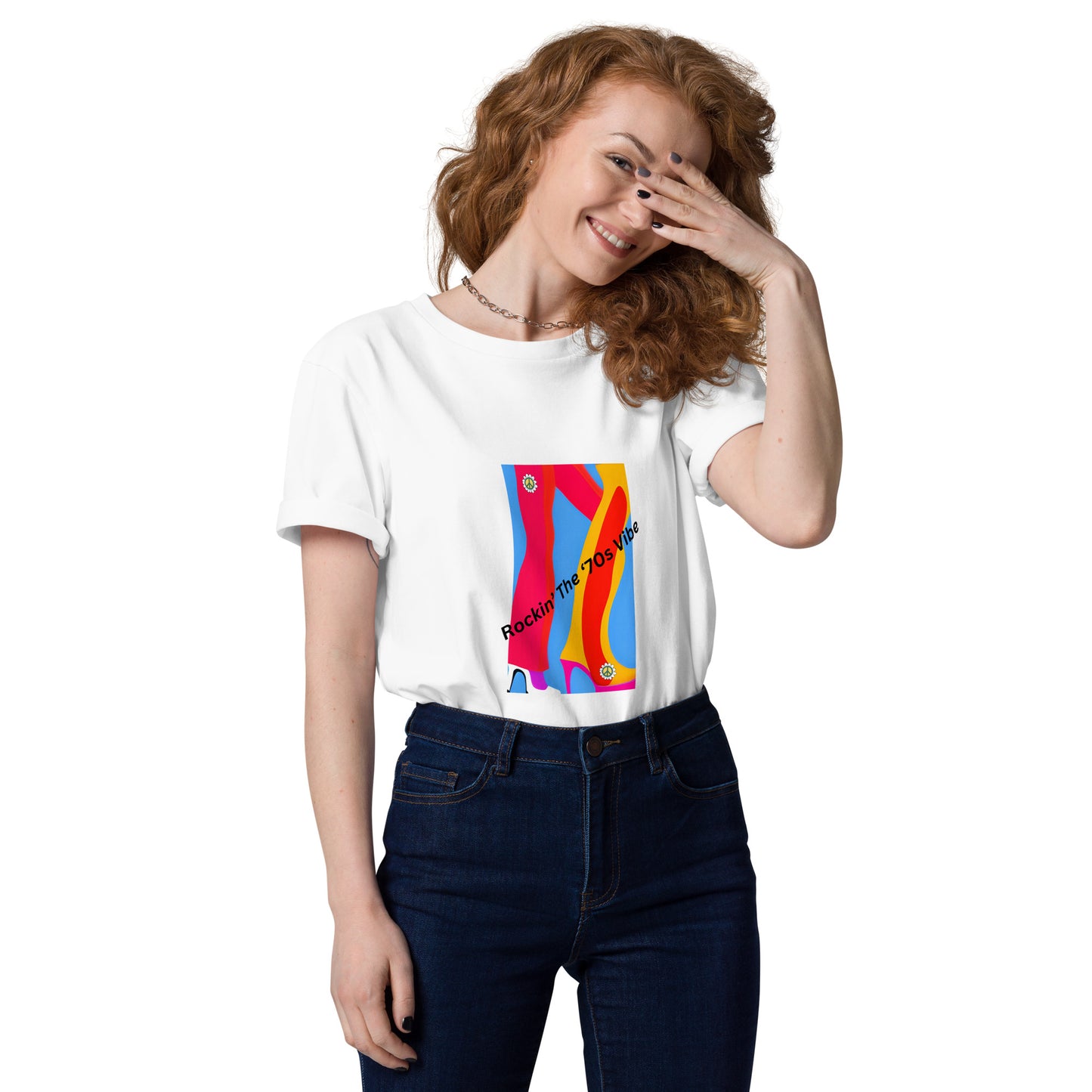 Rockin' The '70's Vibe | Short Sleeve | Unisex Organic Cotton T-Shirt   - #tag1# - #tag2# - 