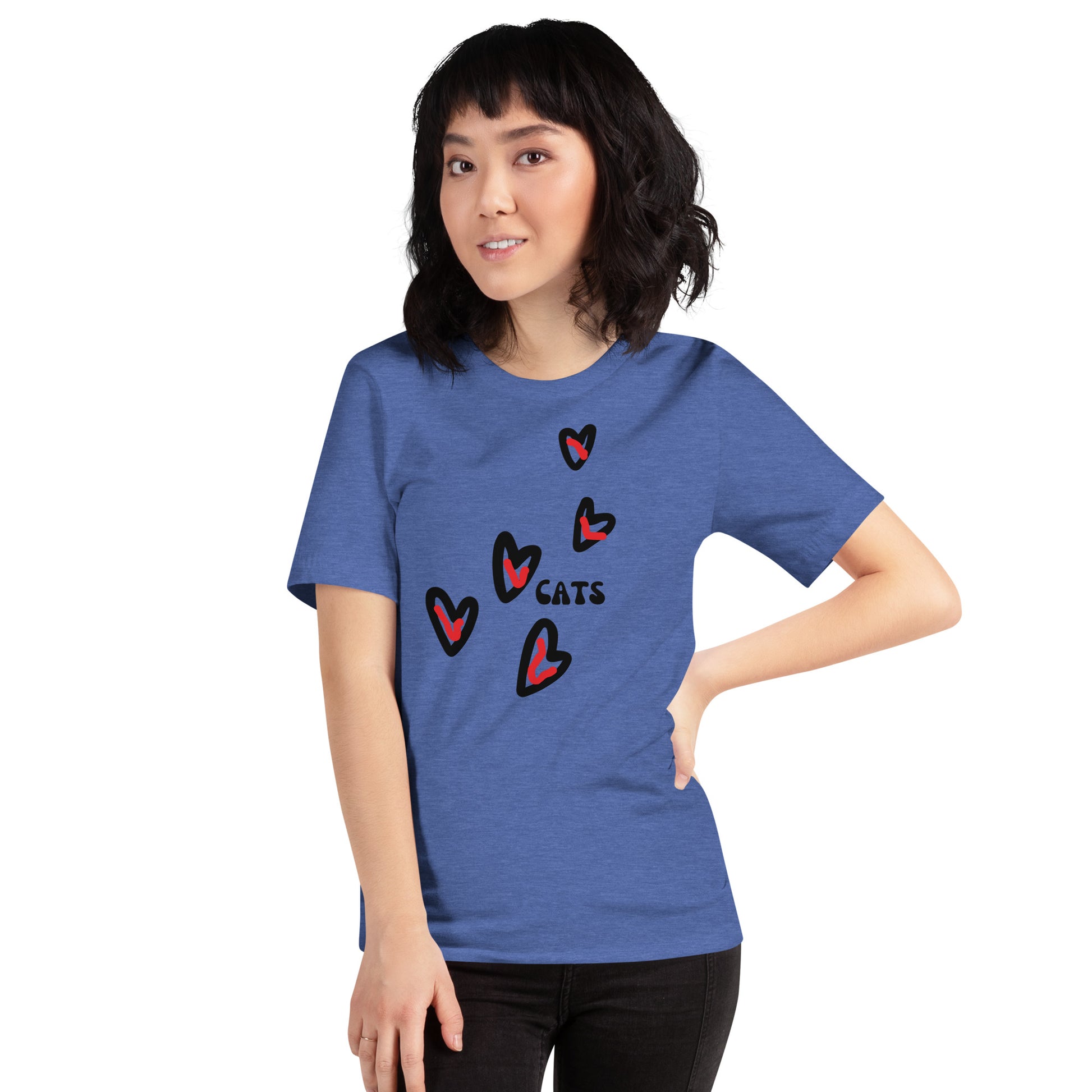 I Love Cats | Short Sleeve | Unisex T-Shirt   - #tag1# - #tag2# - 