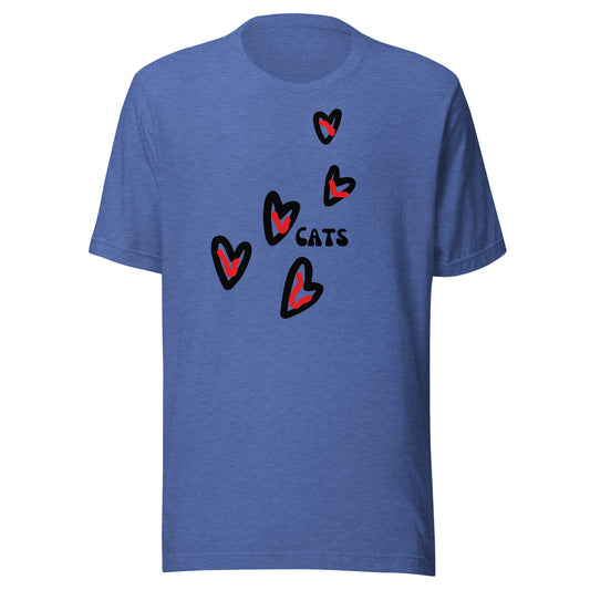 I Love Cats | Short Sleeve | Unisex T-Shirt   - #tag1# - #tag2# - 