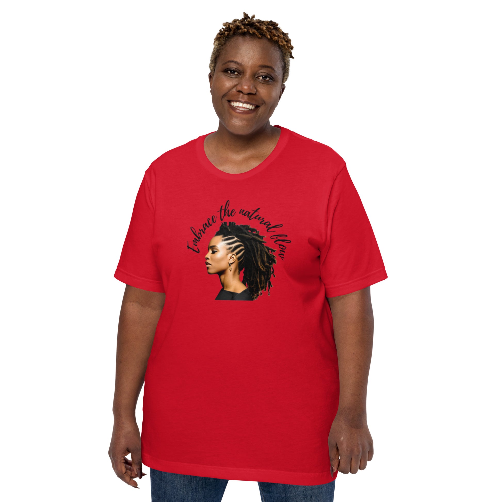 Embrace The Natural Flow | Natural Hair | Short Sleeve | Unisex T-Shirt   - #tag1# - #tag2# - 
