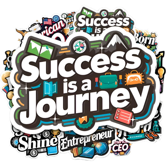Success Is A Journey Sticker   - #tag1# - #tag2# - 