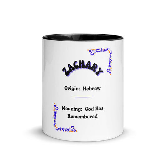 Zachary | Name Mug with Color Inside   - #tag1# - #tag2# - 