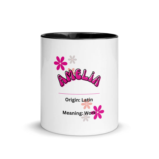 Amelia Name | Mug with Color Inside   - #tag1# - #tag2# - 