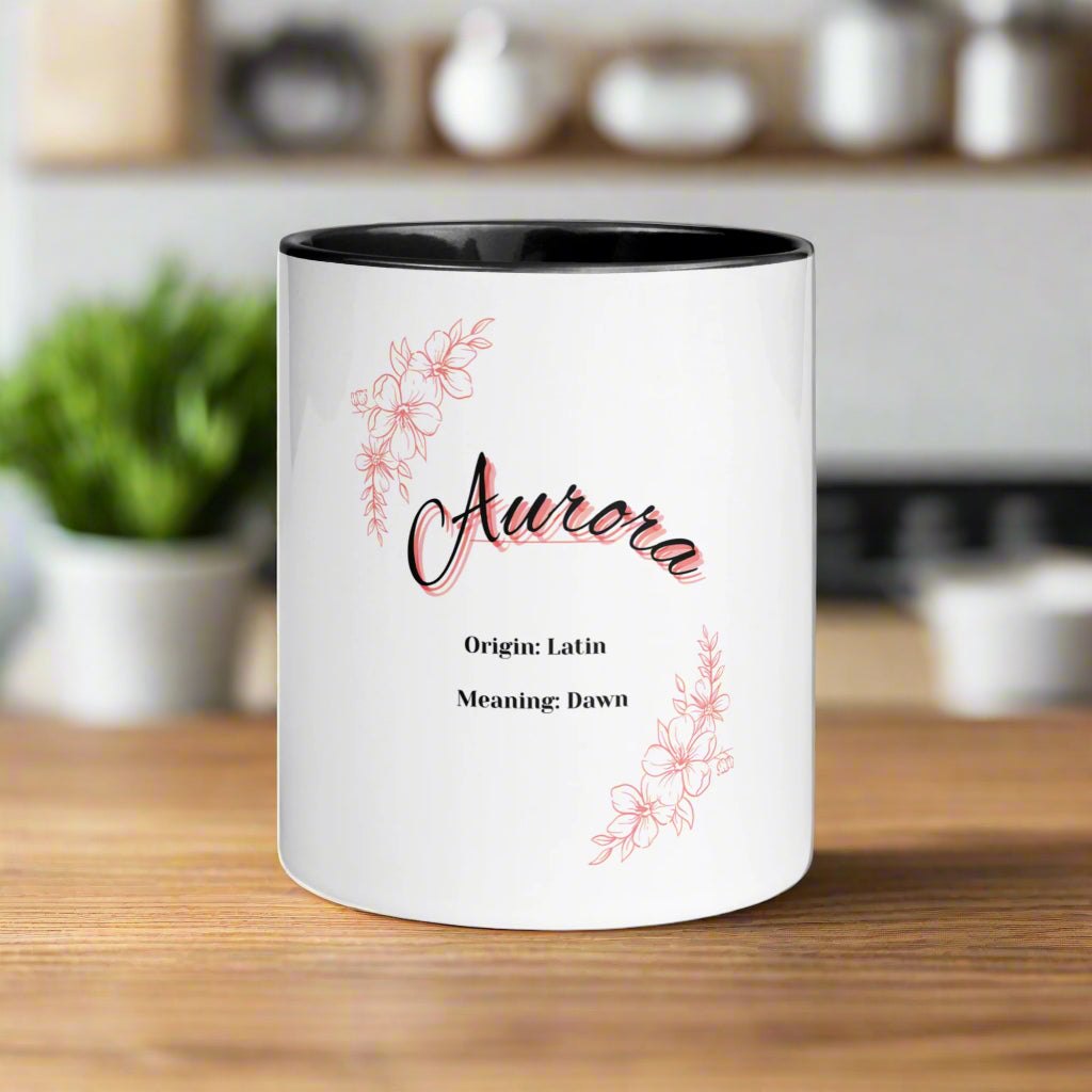 Aurora Name | Mug with Color Inside   - #tag1# - #tag2# - 