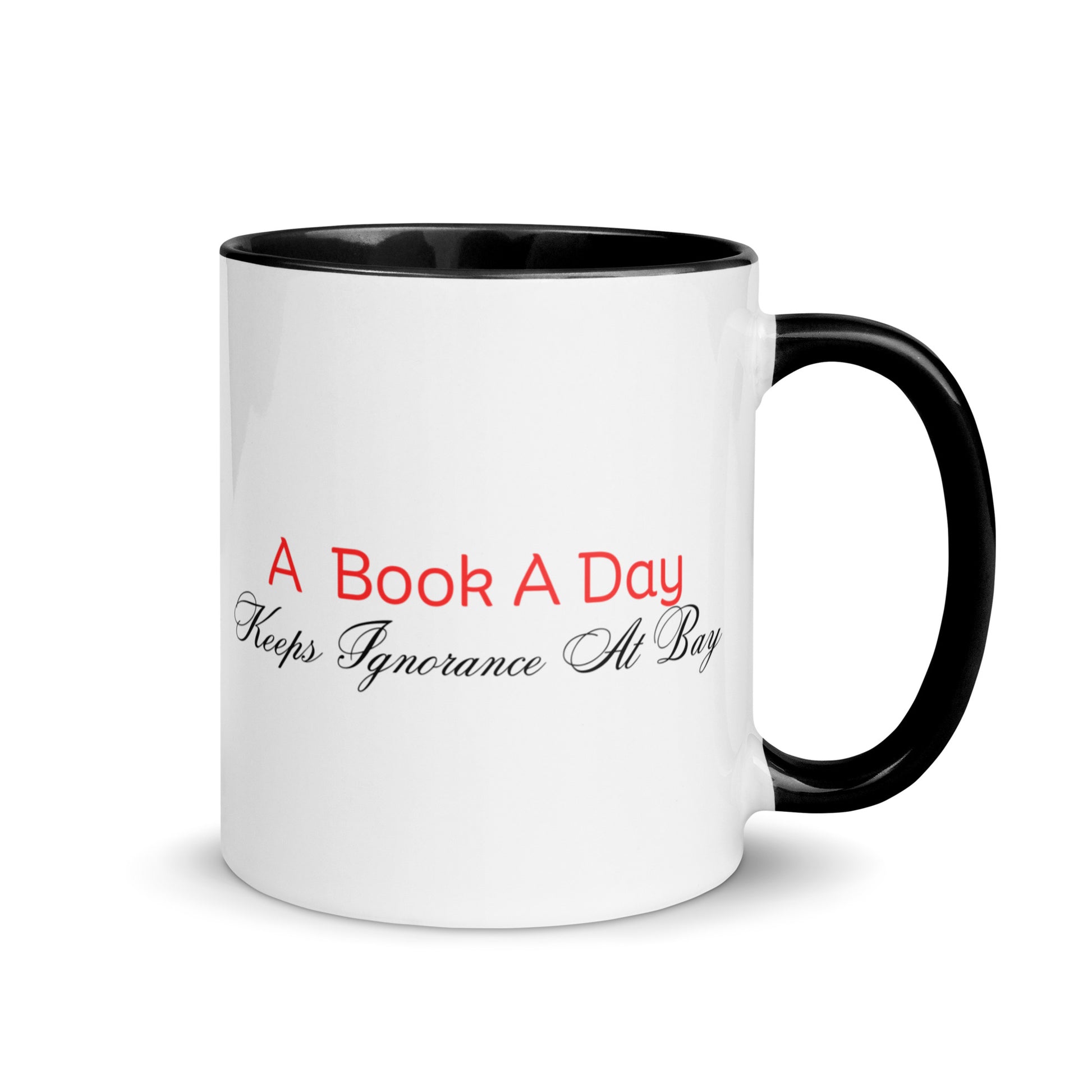 A Book A Day Keeps Ignorance At Bay | Mug with Color Inside   - #tag1# - #tag2# - 