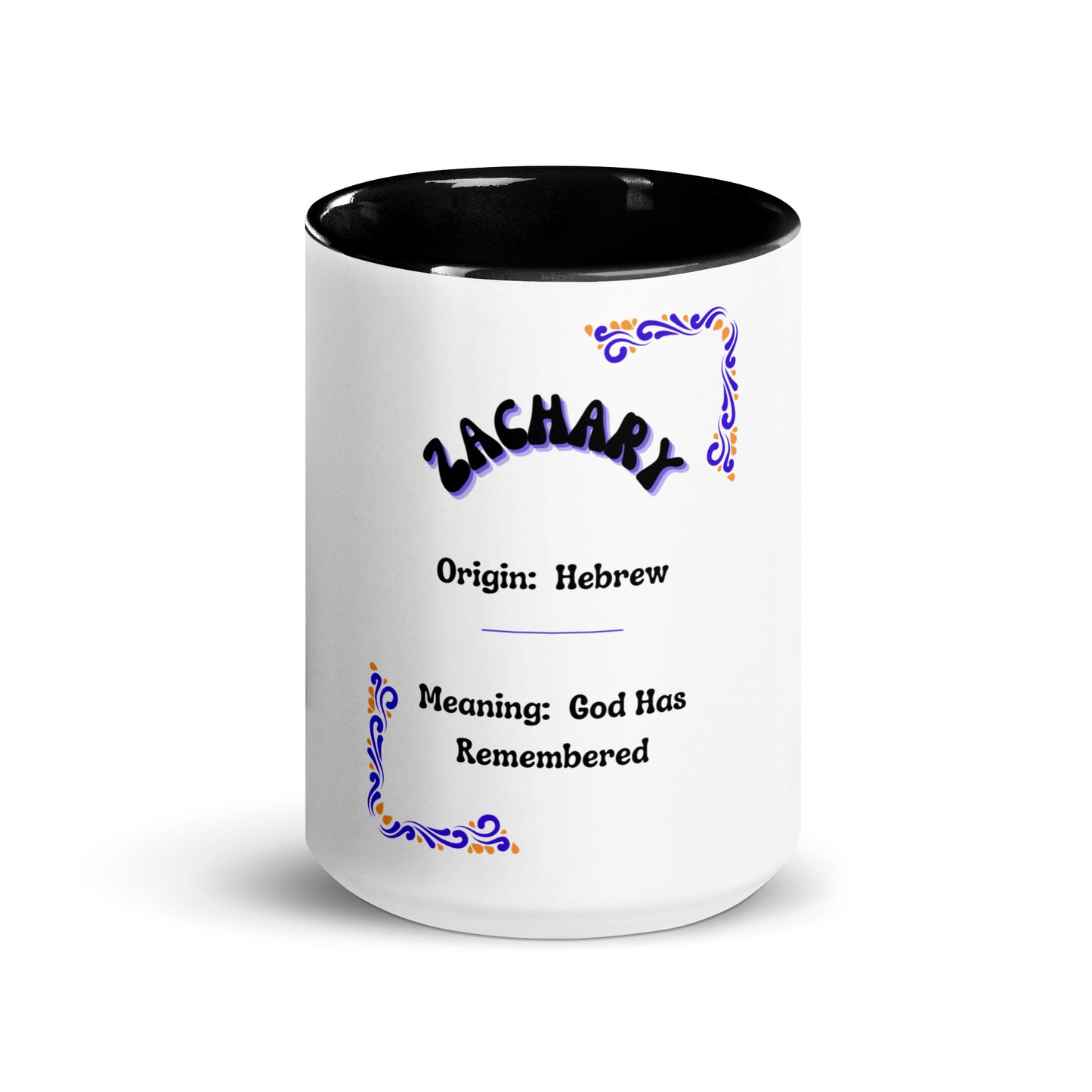 Zachary | Name Mug with Color Inside   - #tag1# - #tag2# - 