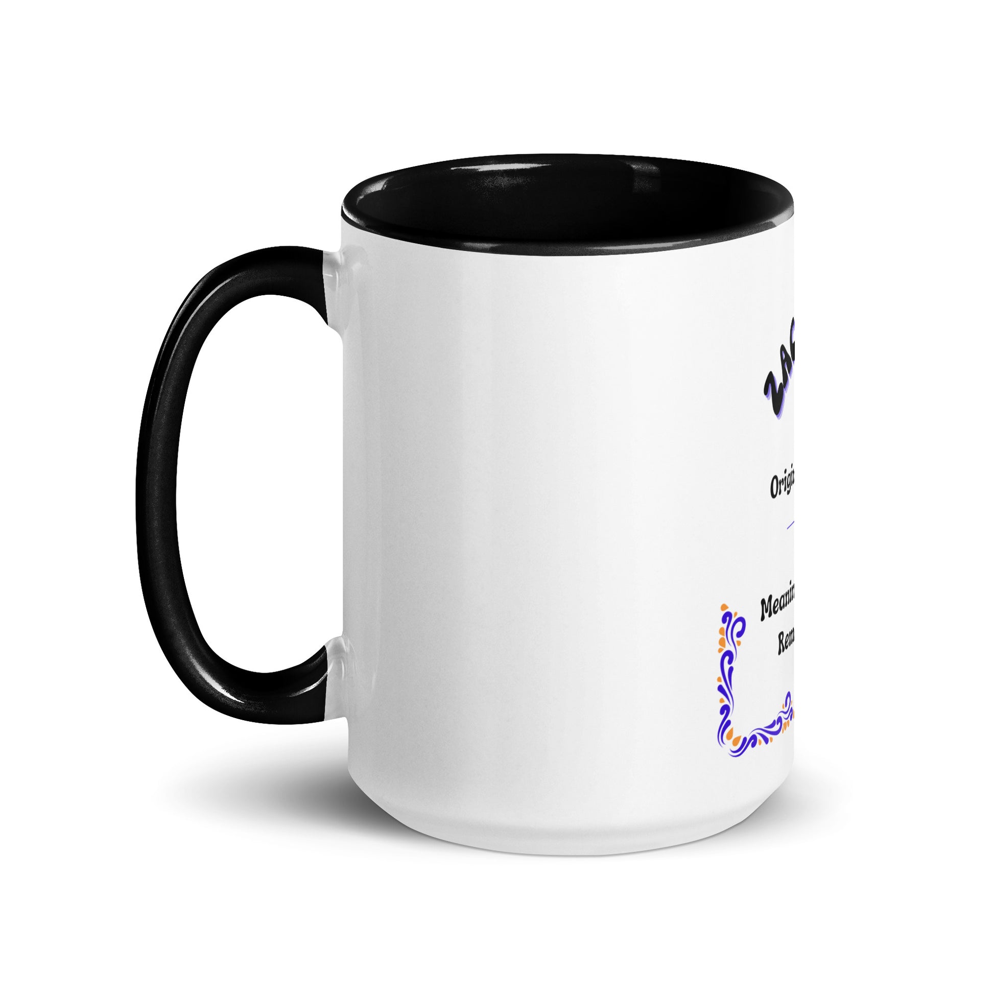 Zachary | Name Mug with Color Inside   - #tag1# - #tag2# - 