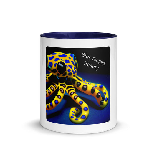 Blue Ringed Octopus | Mug with Color Inside   - #tag1# - #tag2# - 