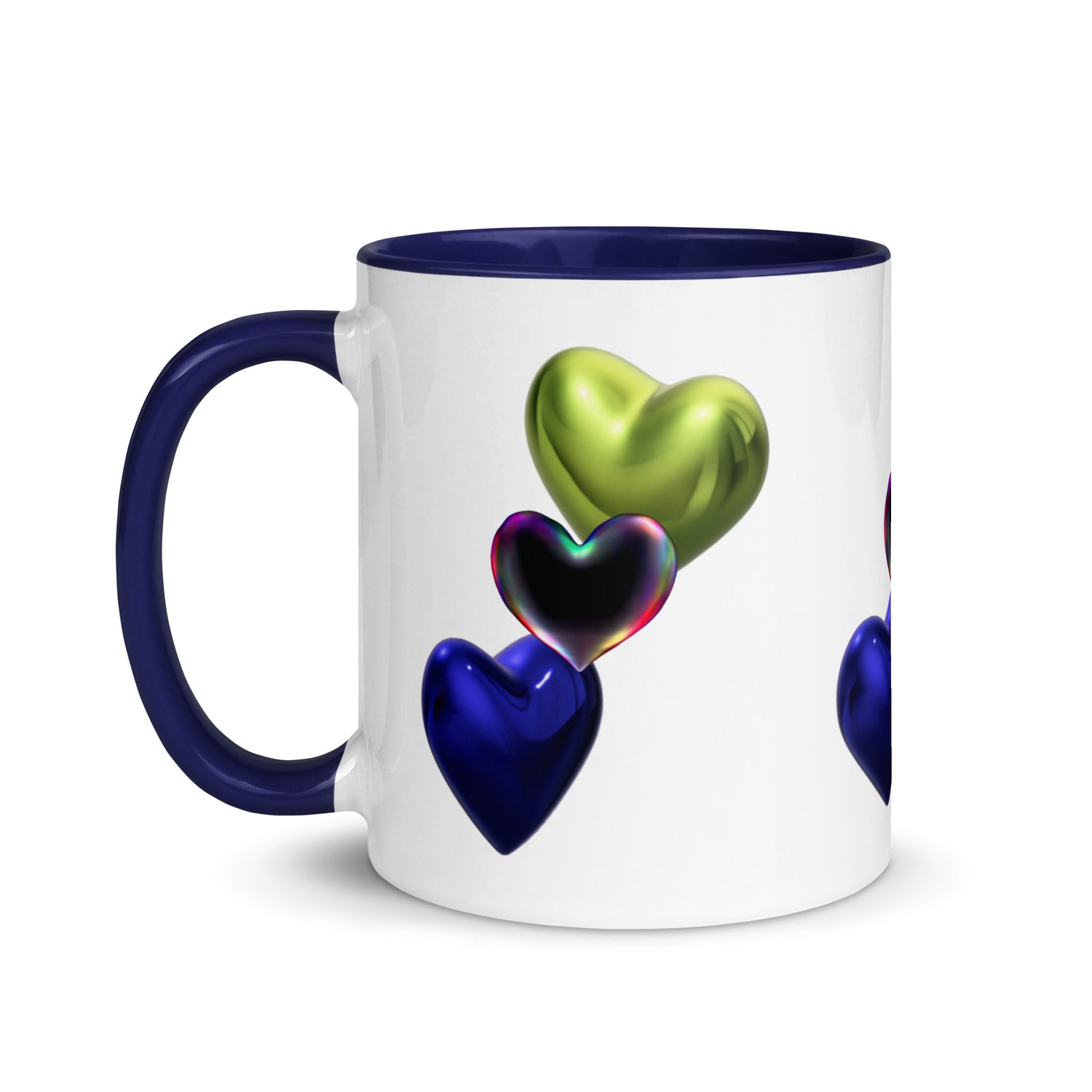 Hearts | Mug with Color Inside   - #tag1# - #tag2# - 