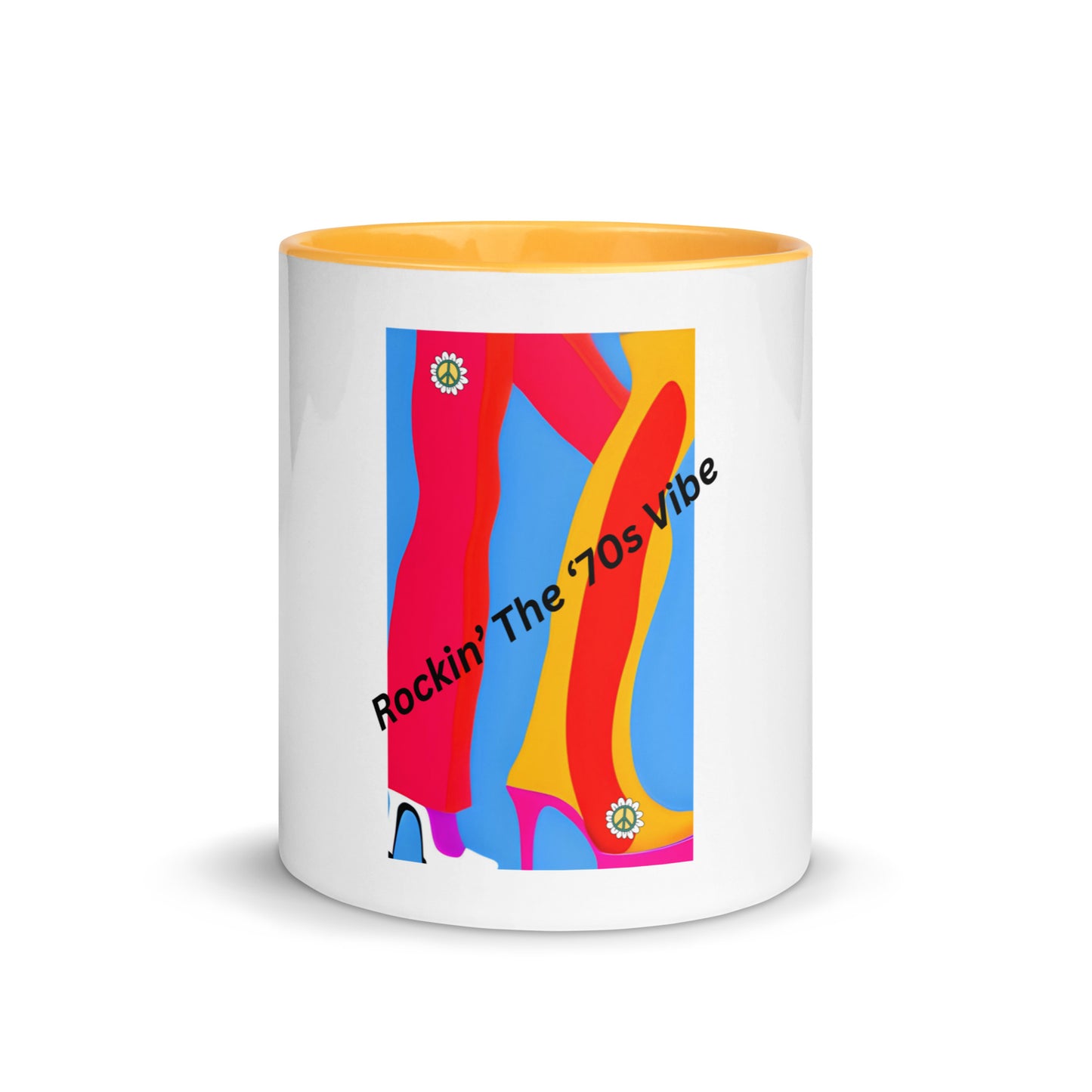 Rockin' The '70's Vibe | Mug with Color Inside   - #tag1# - #tag2# - 
