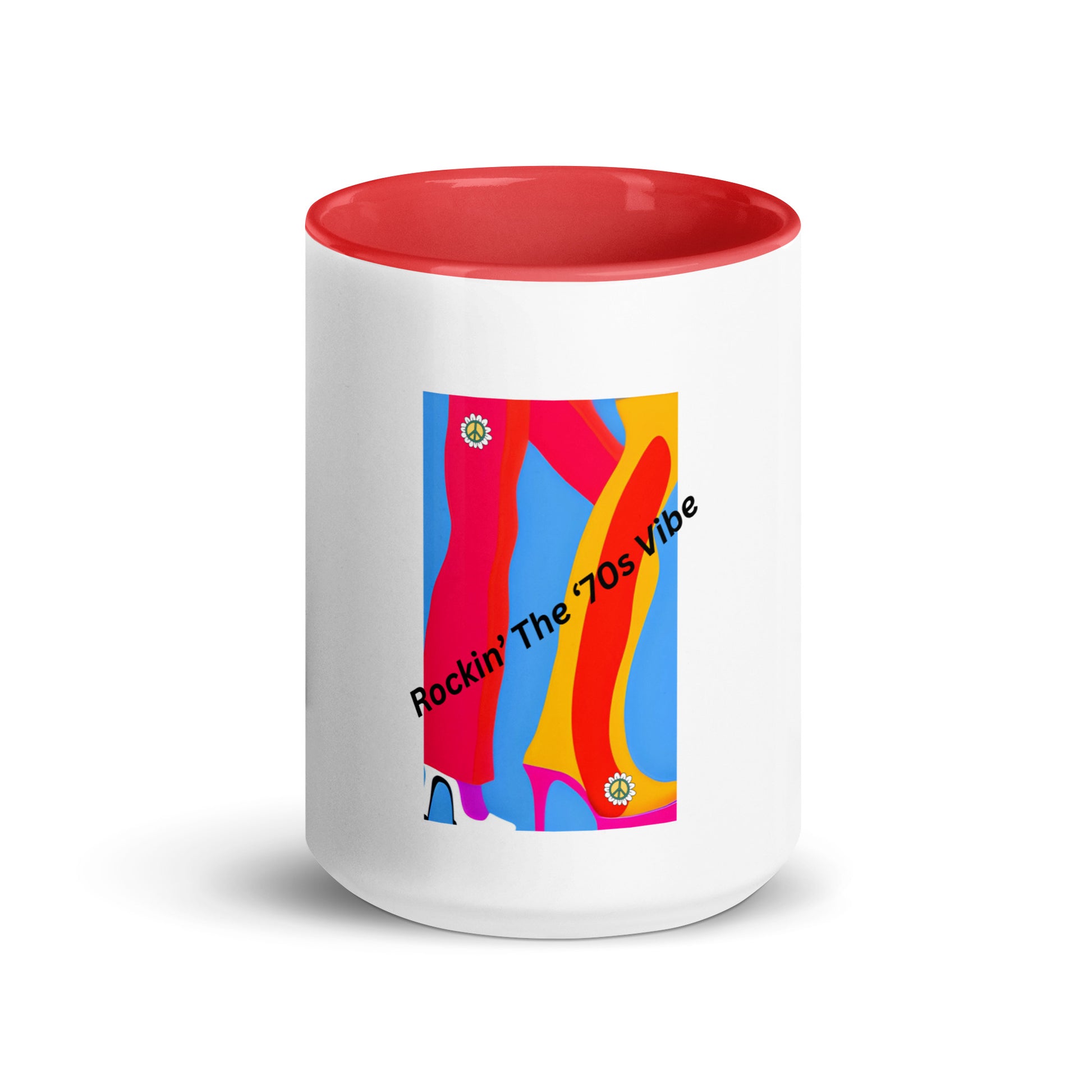 Rockin' The '70's Vibe | Mug with Color Inside   - #tag1# - #tag2# - 