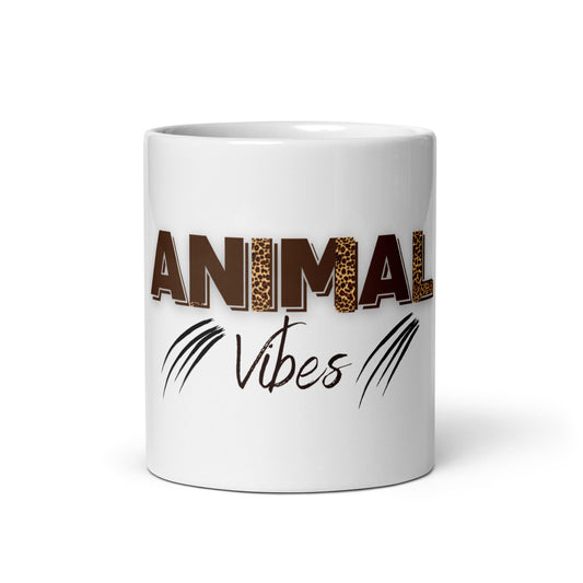Animal Vibes | White Glossy Mug   - #tag1# - #tag2# - 