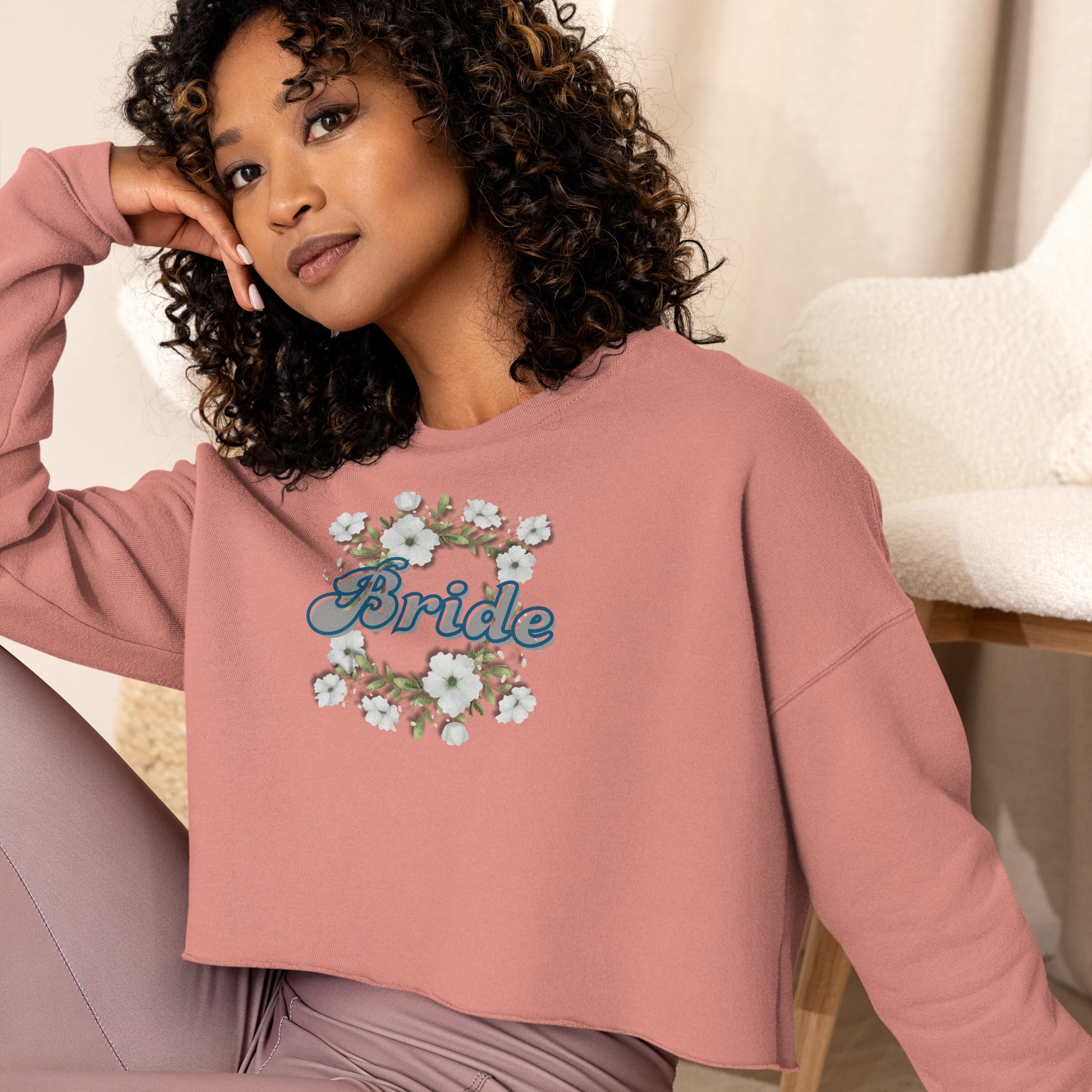 Bride | Cropped Sweatshirt   - #tag1# - #tag2# - 